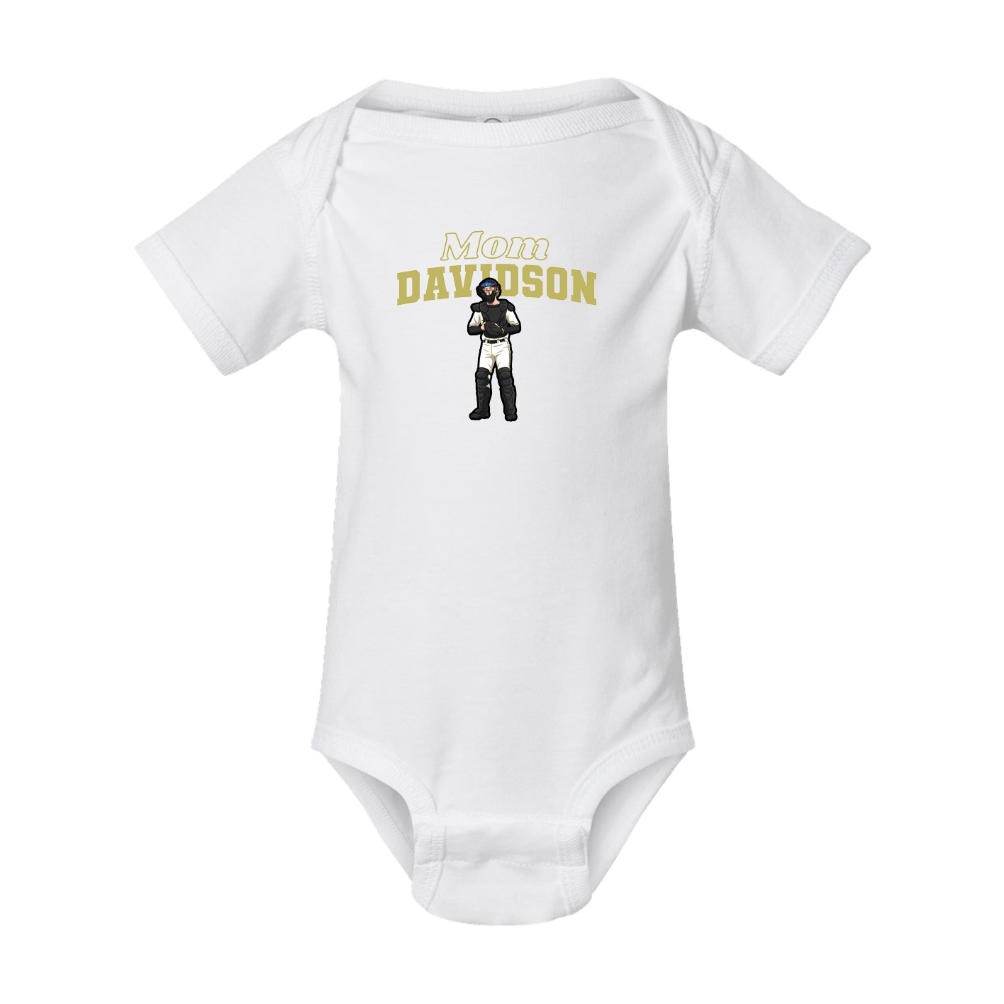 Baby Onesie — Mothers Day Block in White