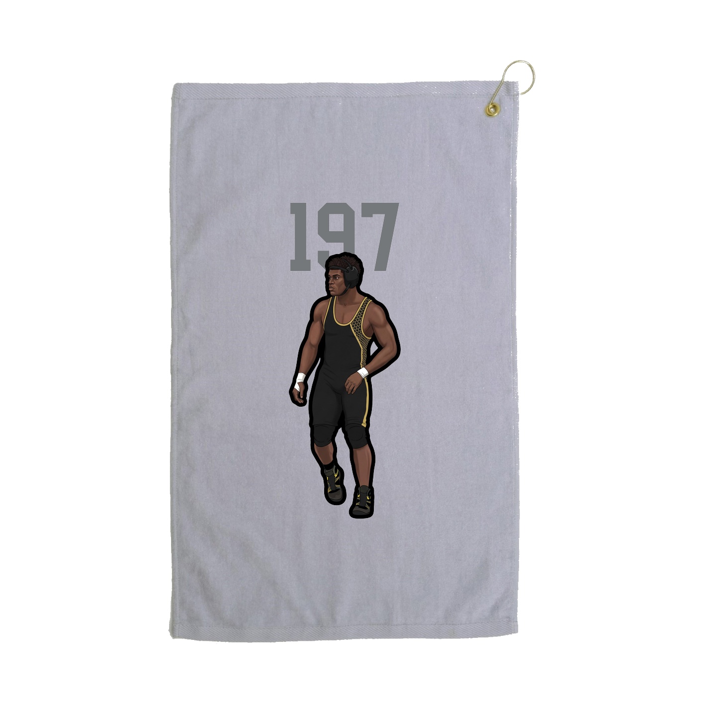 Golf Towel — Number Top in Grey