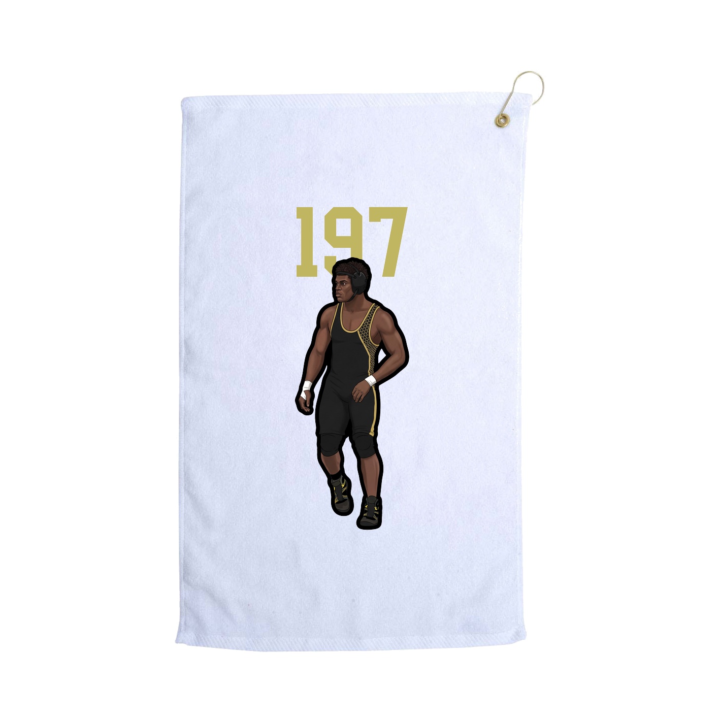 Golf Towel — Number Top in White