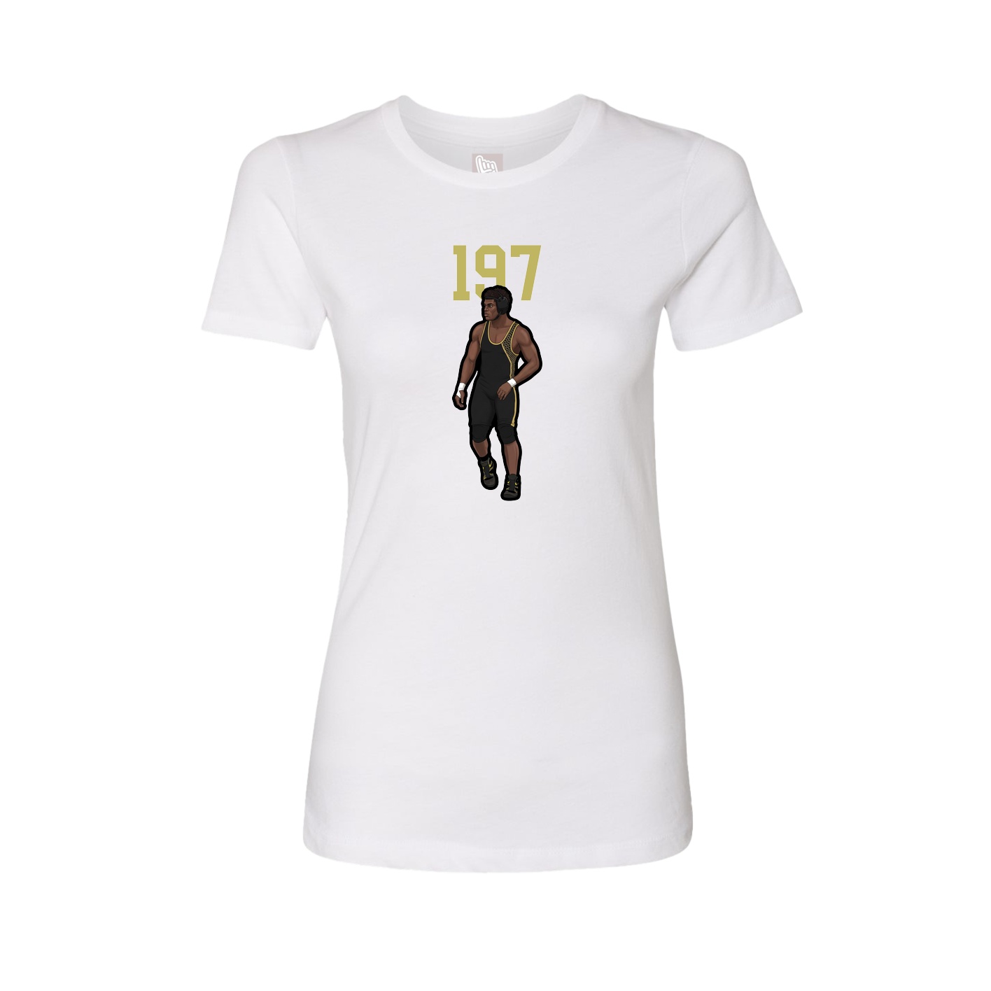 Fitted Women's Tee — Number Top in White