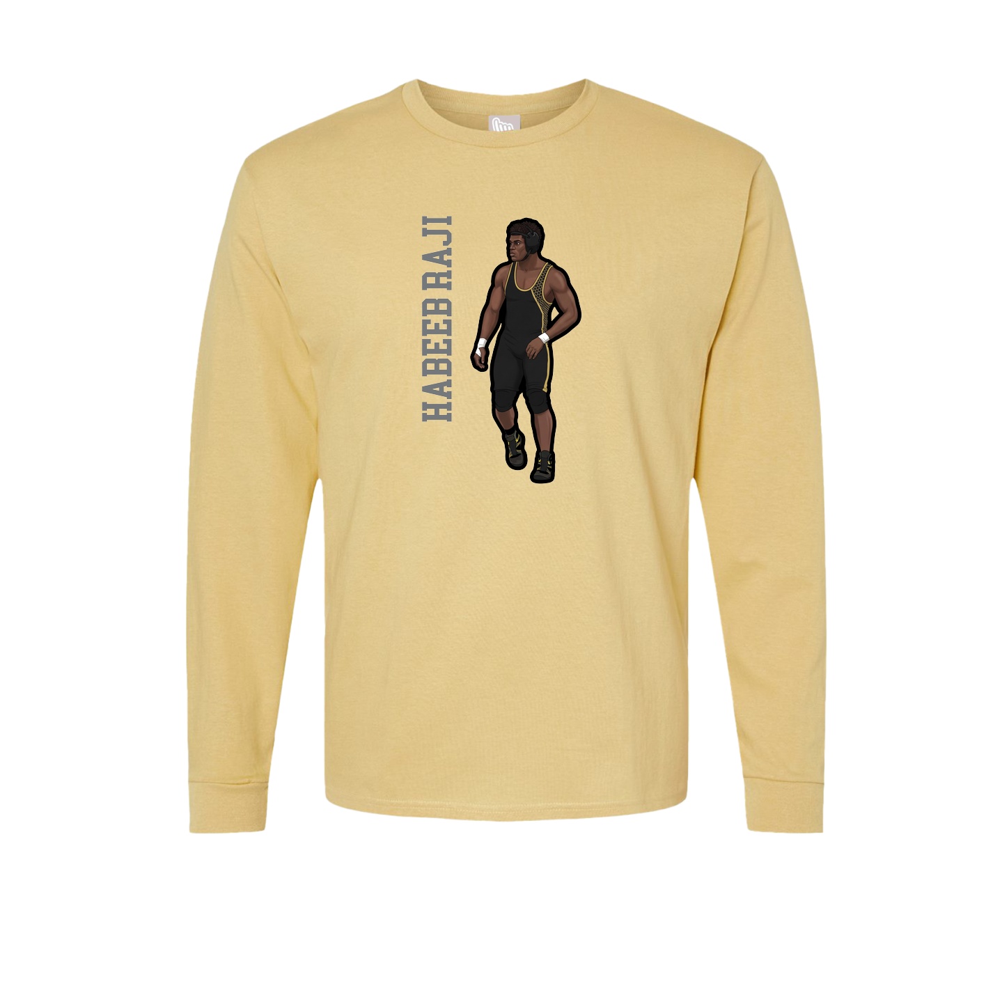 Long Sleeve Tee — Name Vertical in Vegas Gold