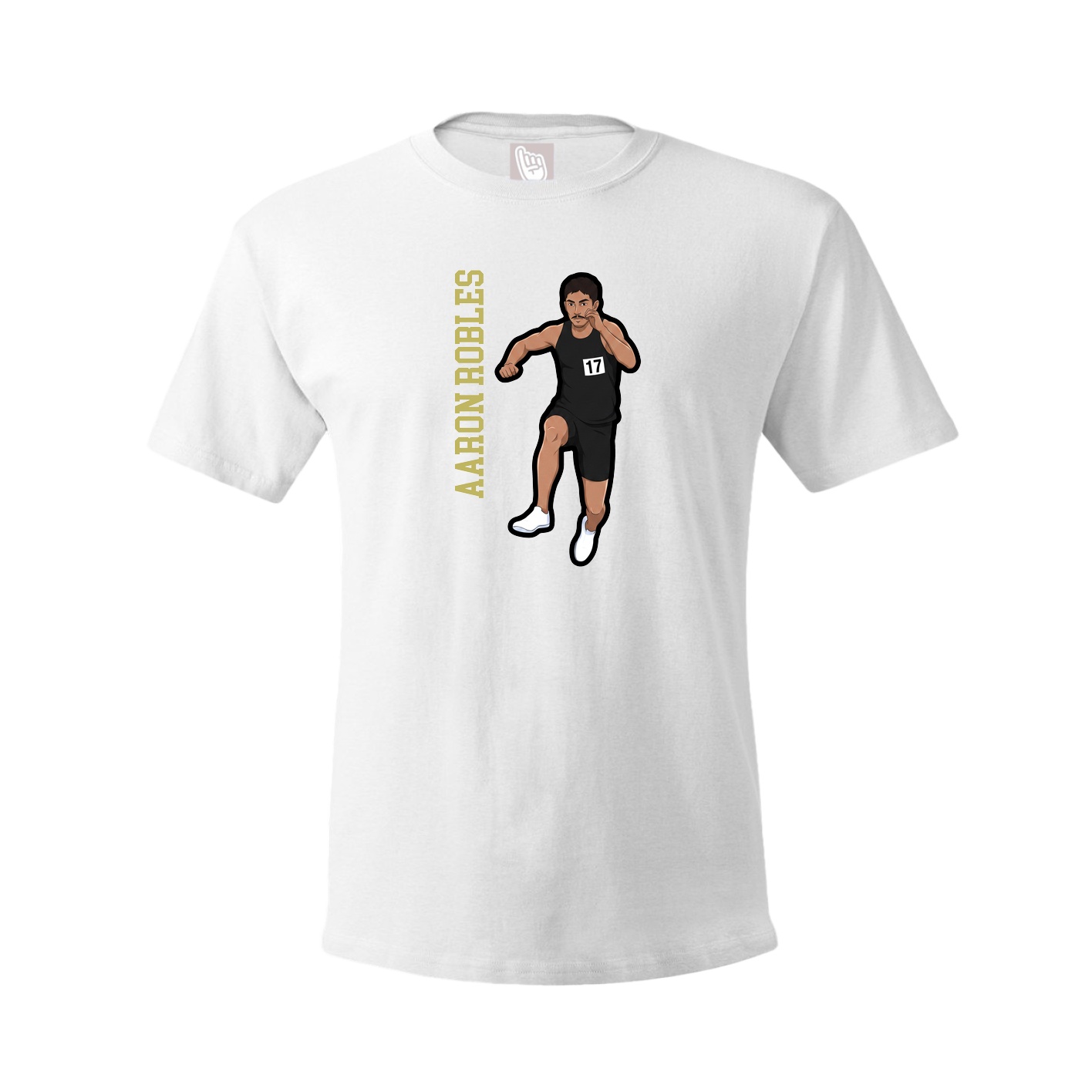 Youth Tee — Name Vertical in White
