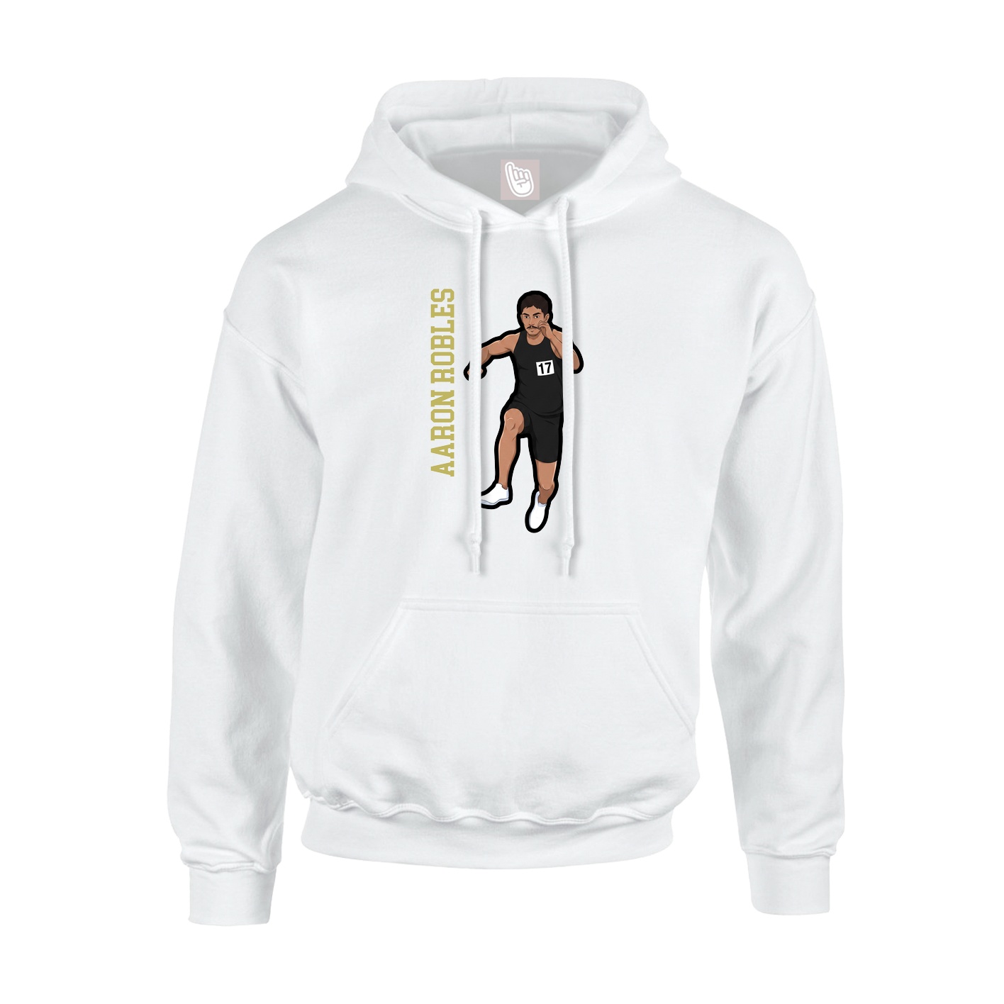 Hoodie — Name Vertical in White