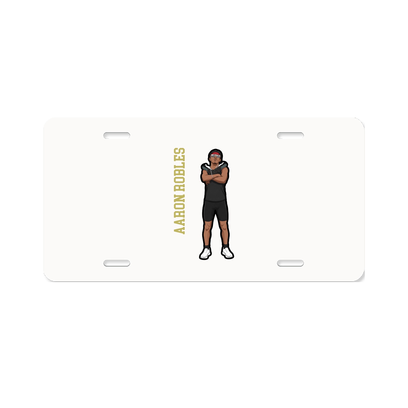 License Plate — Name Vertical in Classic