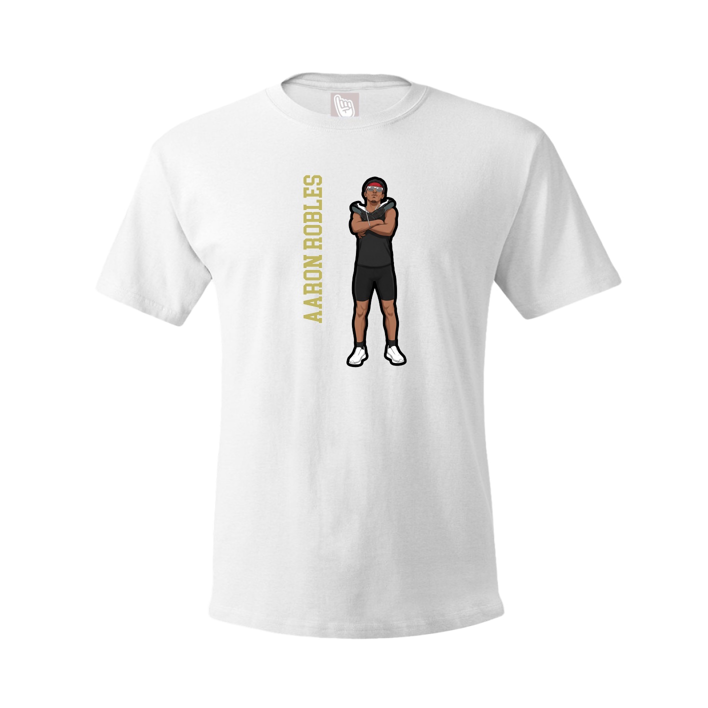 Youth Tee — Name Vertical in White