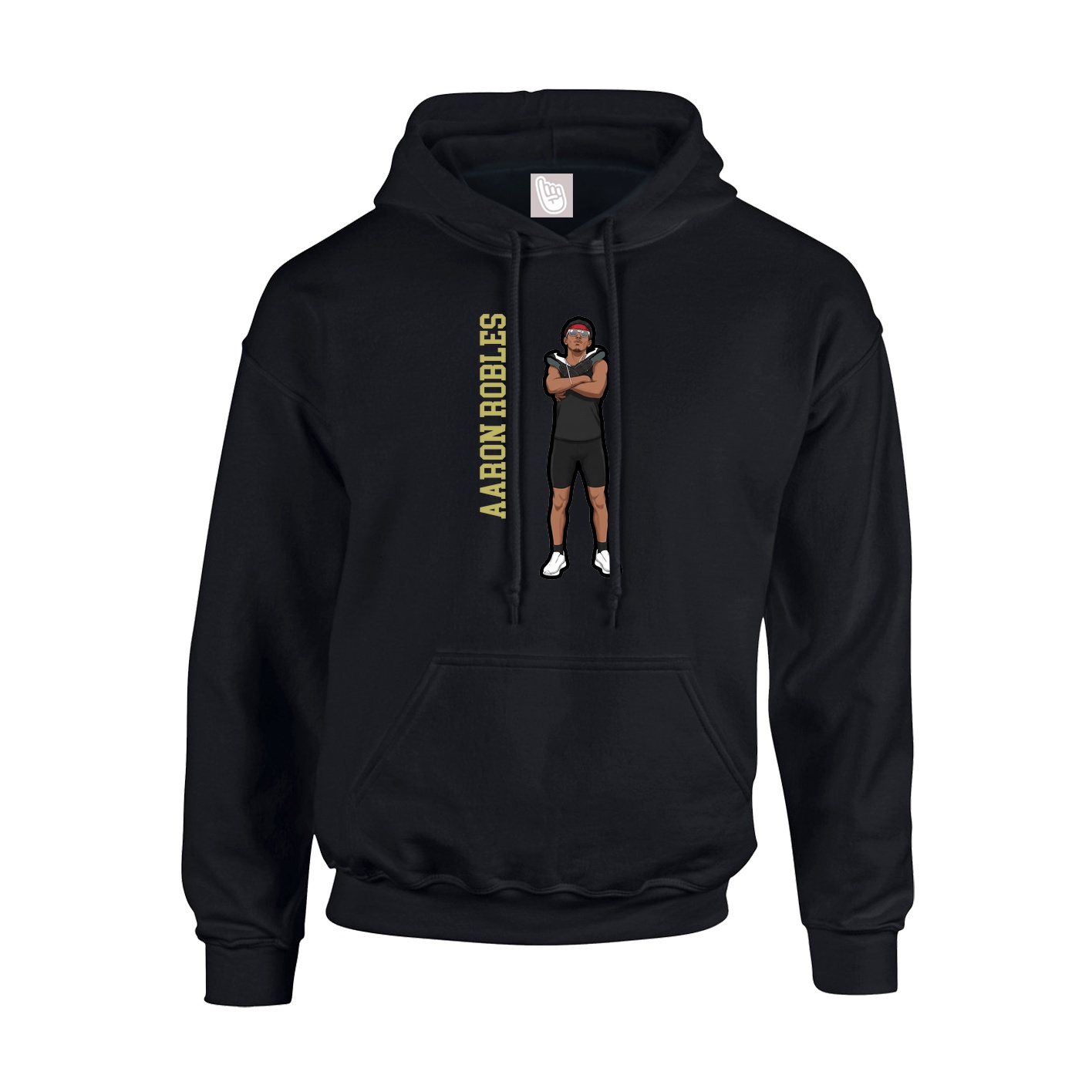 Youth Hoodie — Name Vertical in Black