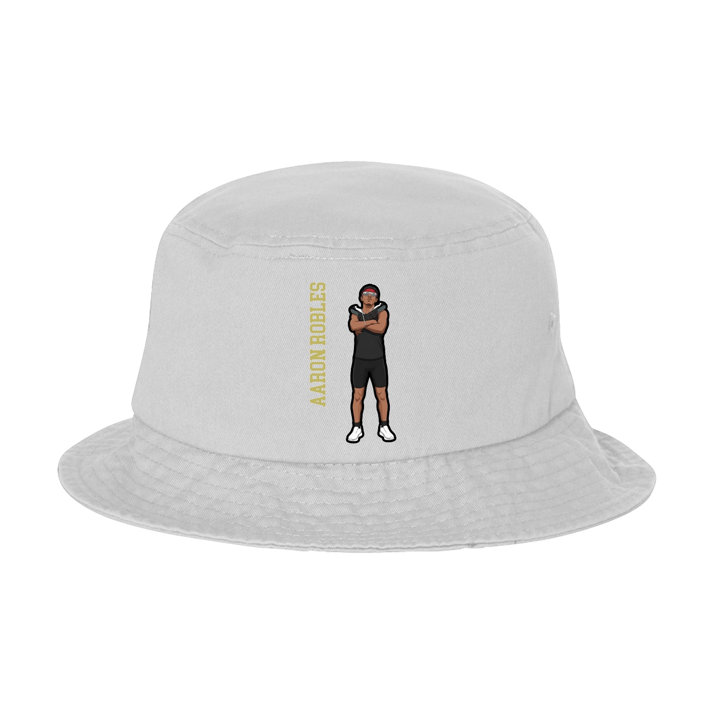 Bucket Cap — Name Vertical in White