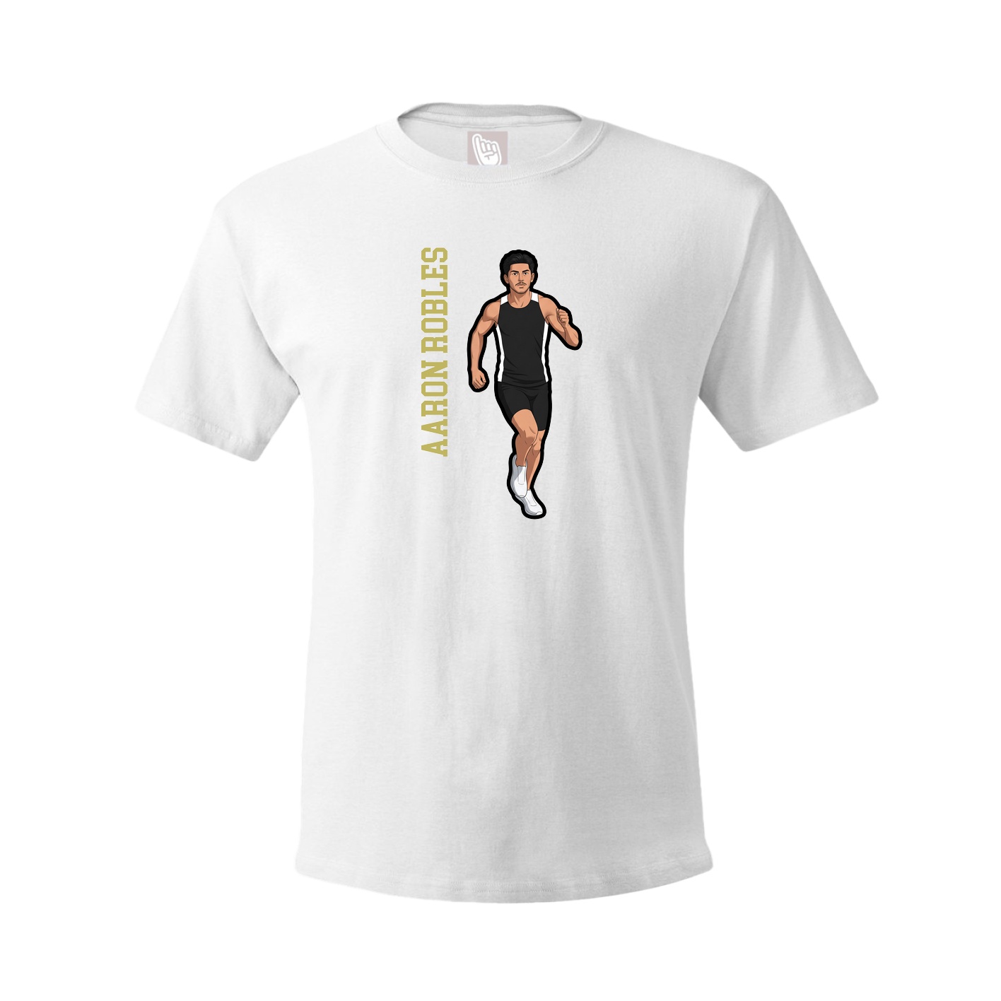 Tee — Name Vertical in White