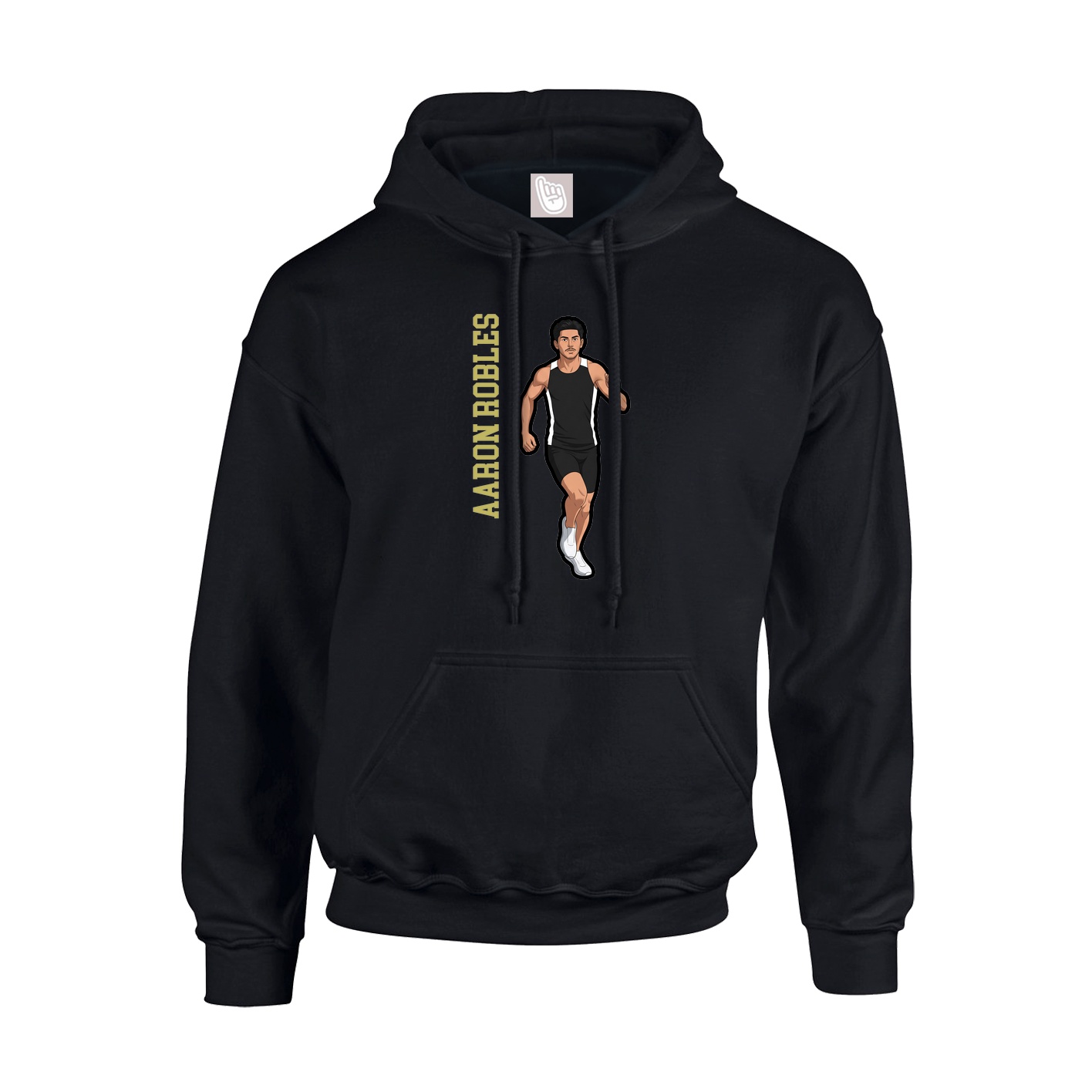 Hoodie — Name Vertical in Black