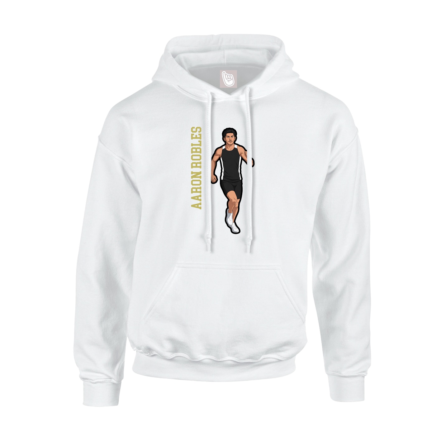 Youth Hoodie — Name Vertical in White