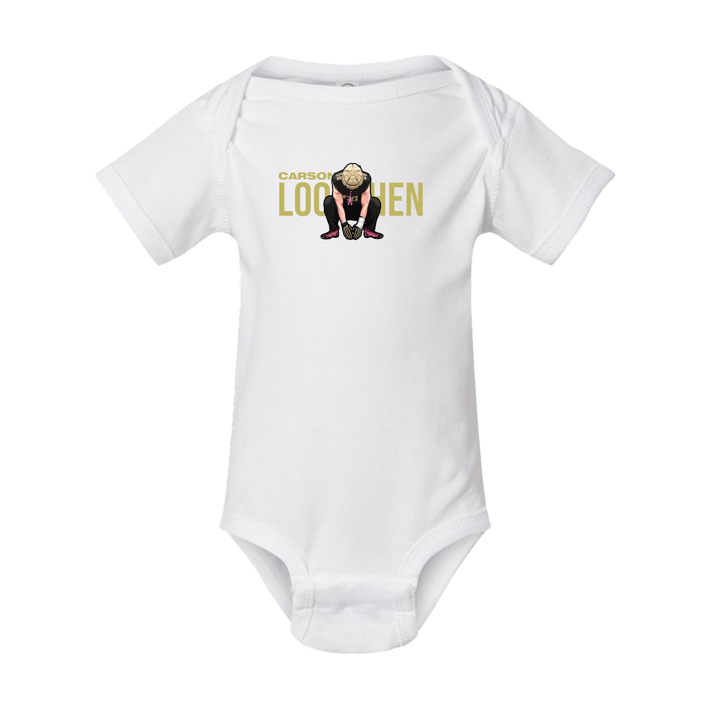 Baby Onesie — Player Name in White