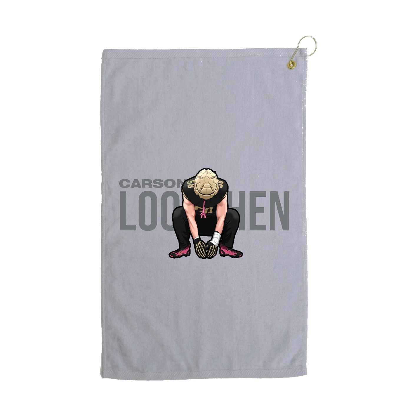 Golf Towel — Player Name in Grey