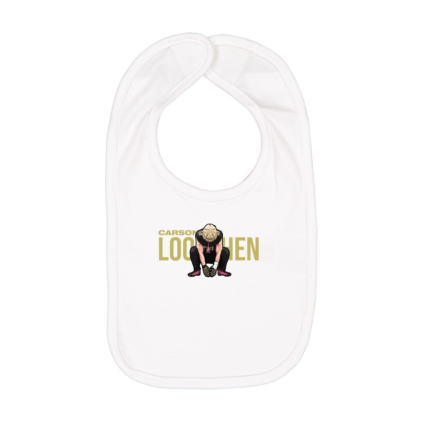 Infant Bib — Player Name in White