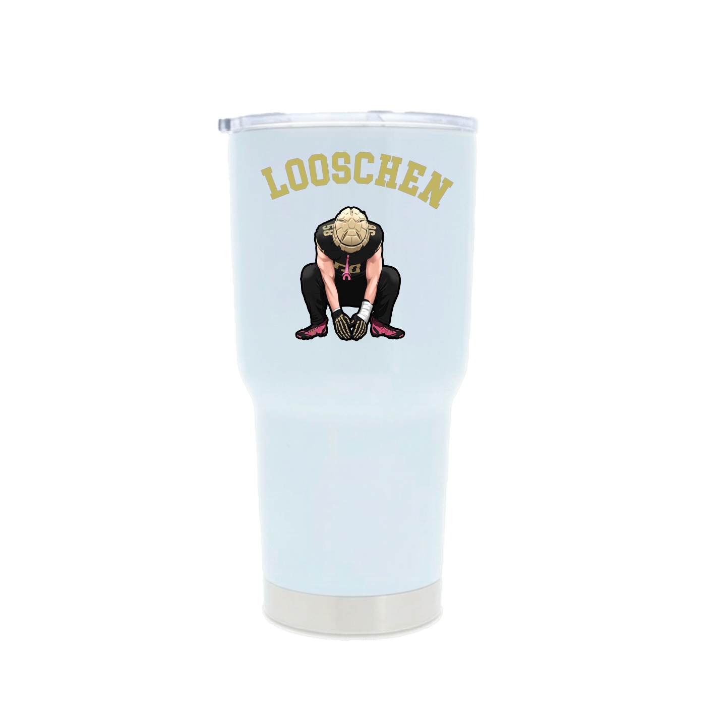 30oz Stainless Steel Tumbler — Shirsey Arch in White