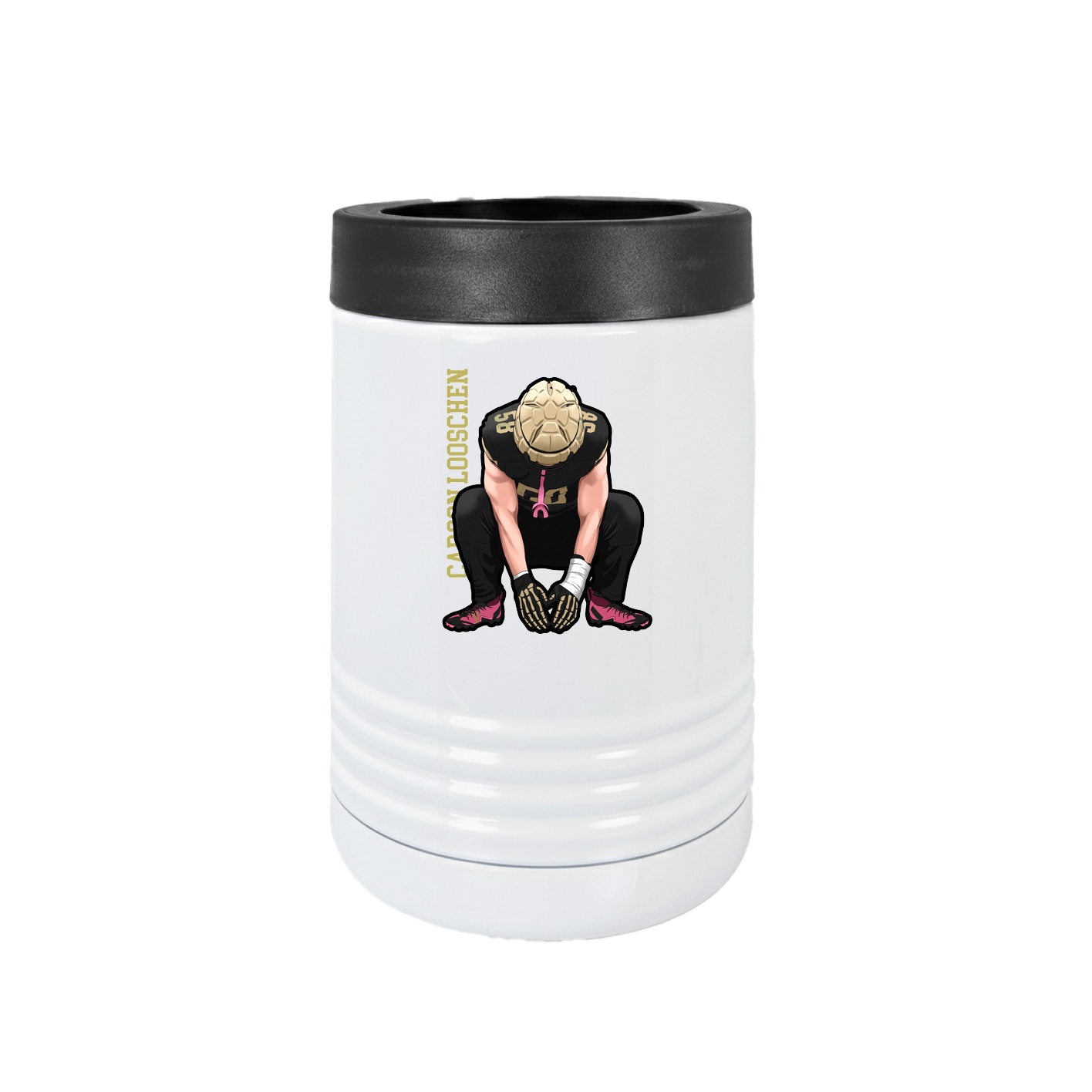 Beverage Holder — Name Vertical in White