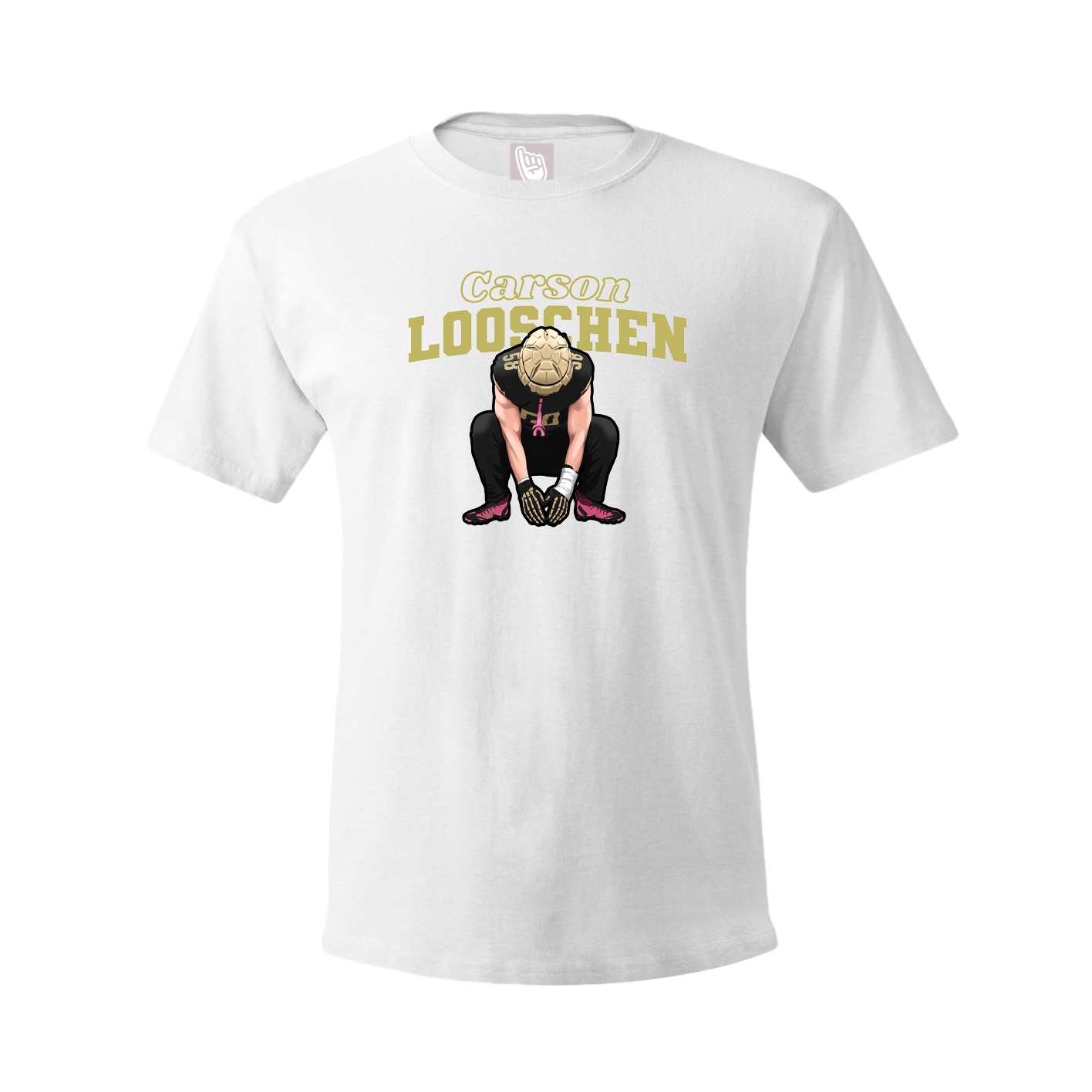 Youth Tee — Name Arch in White