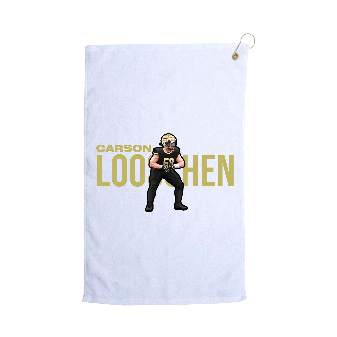 Golf Towel — Player Name in White