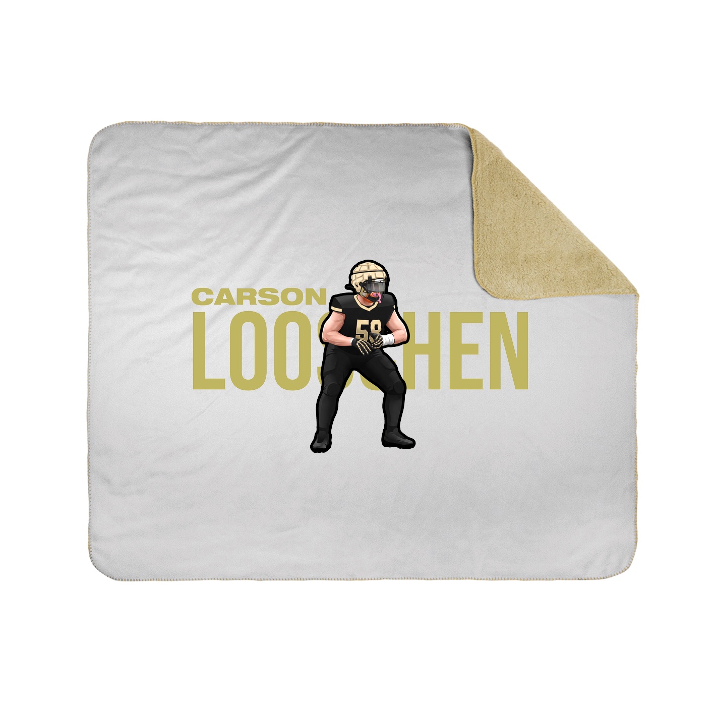 Throw Blanket — Player Name in White