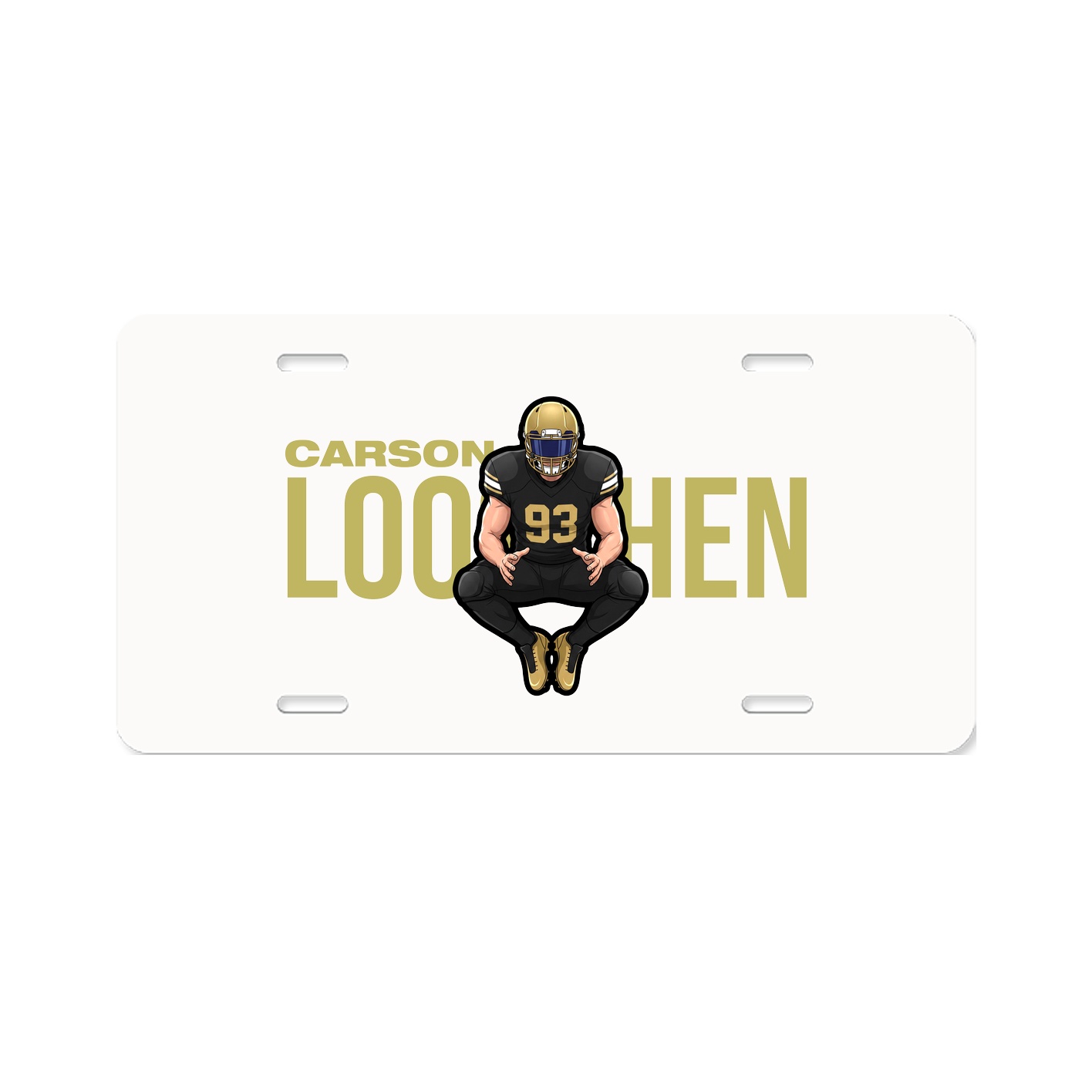 License Plate — Player Name in Classic
