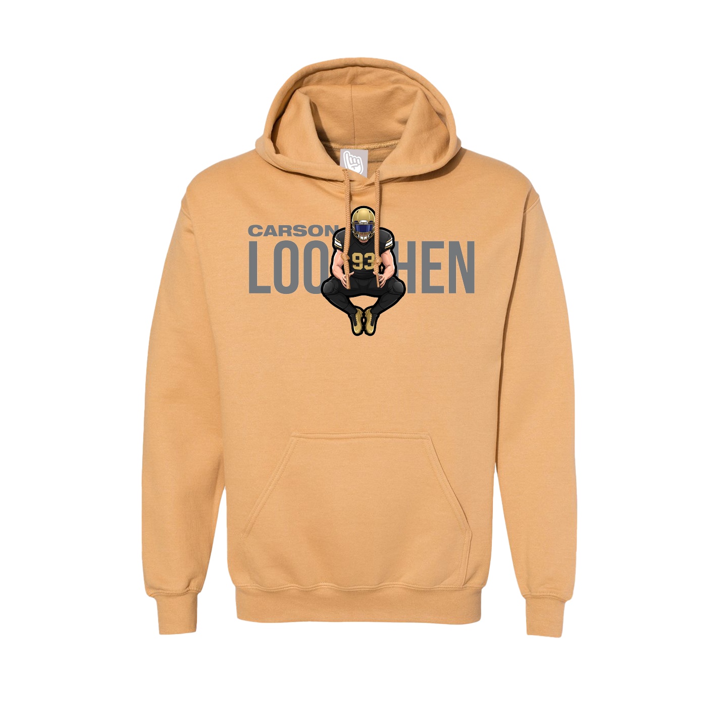 Hoodie — Player Name in Vegas Gold