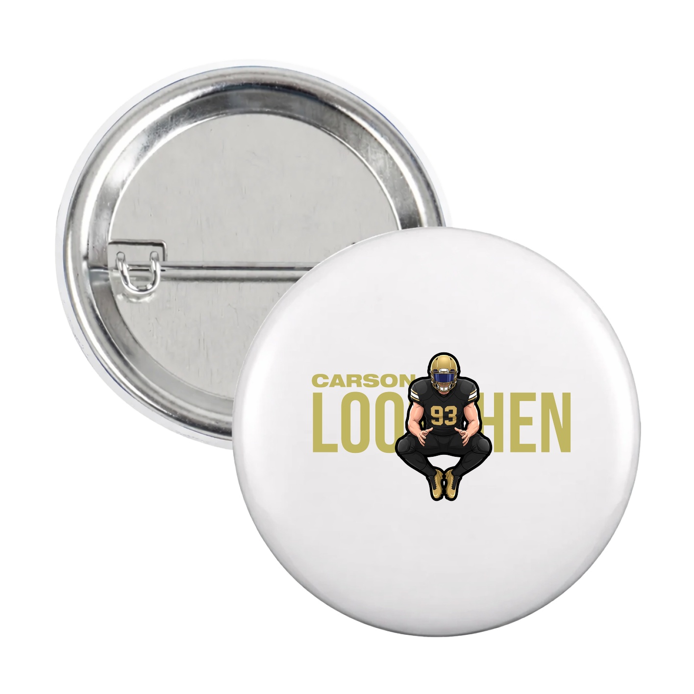 Game Day Button — Player Name in White