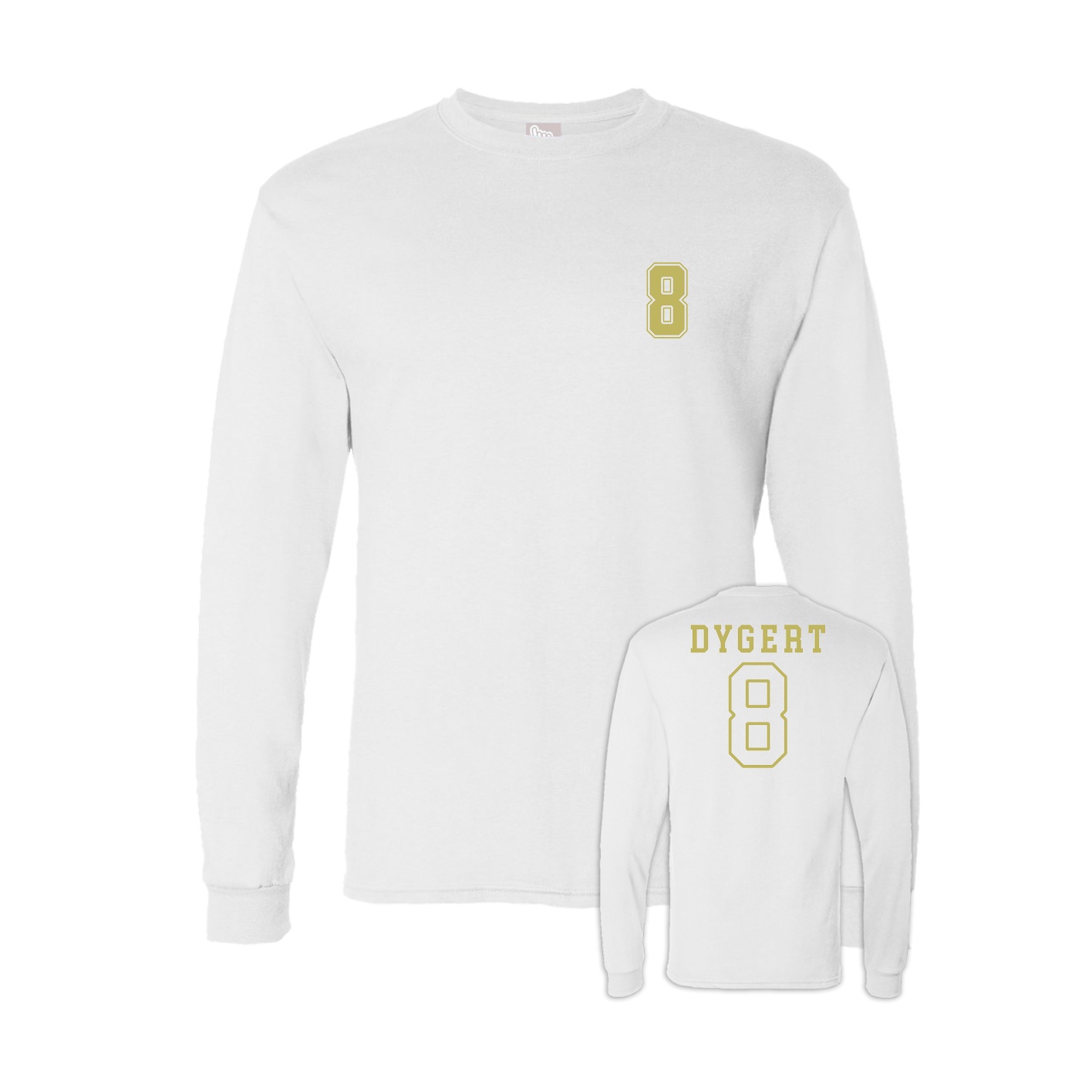 Long Sleeve Tee — Chest Back in White