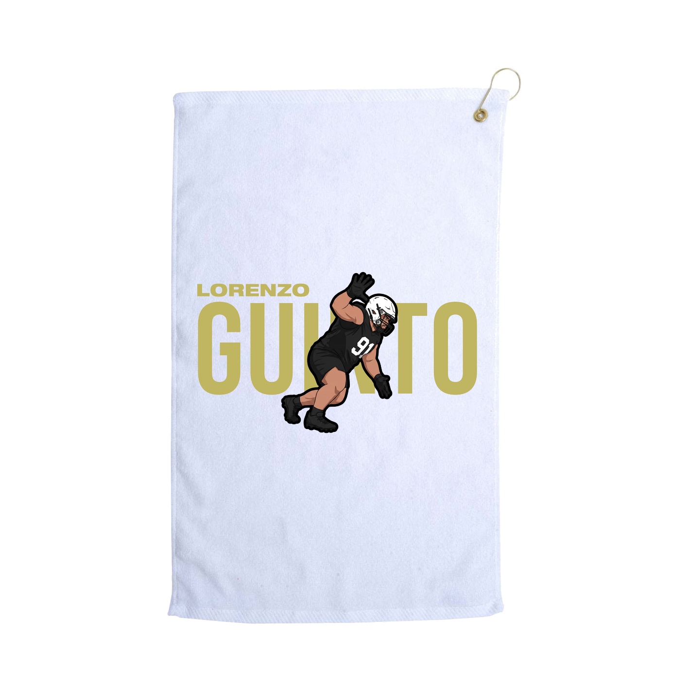 Golf Towel — Player Name in White