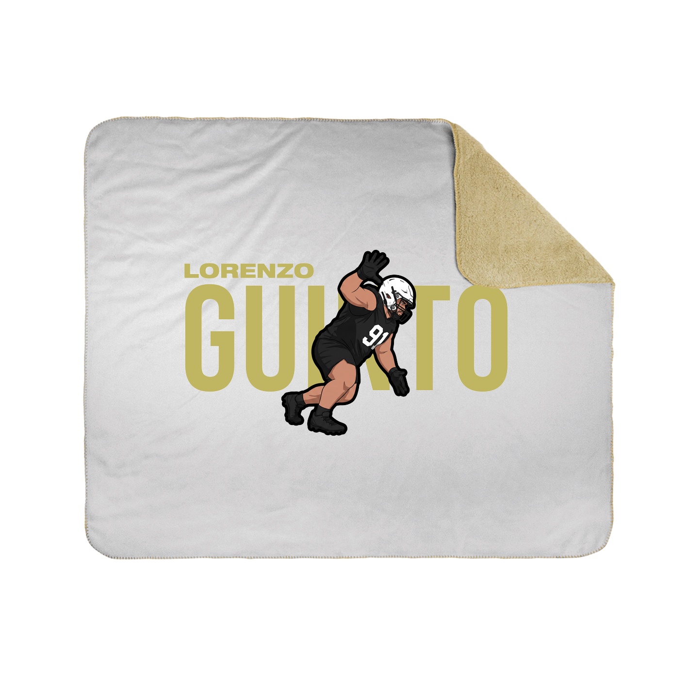 Throw Blanket — Player Name in White