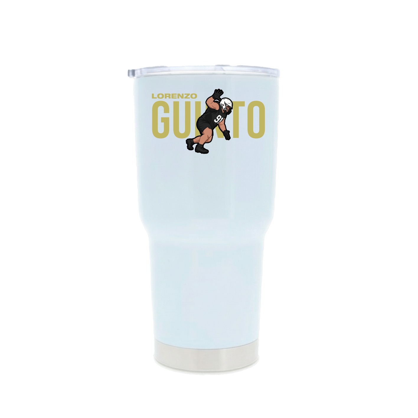 30oz Stainless Steel Tumbler — Player Name in White