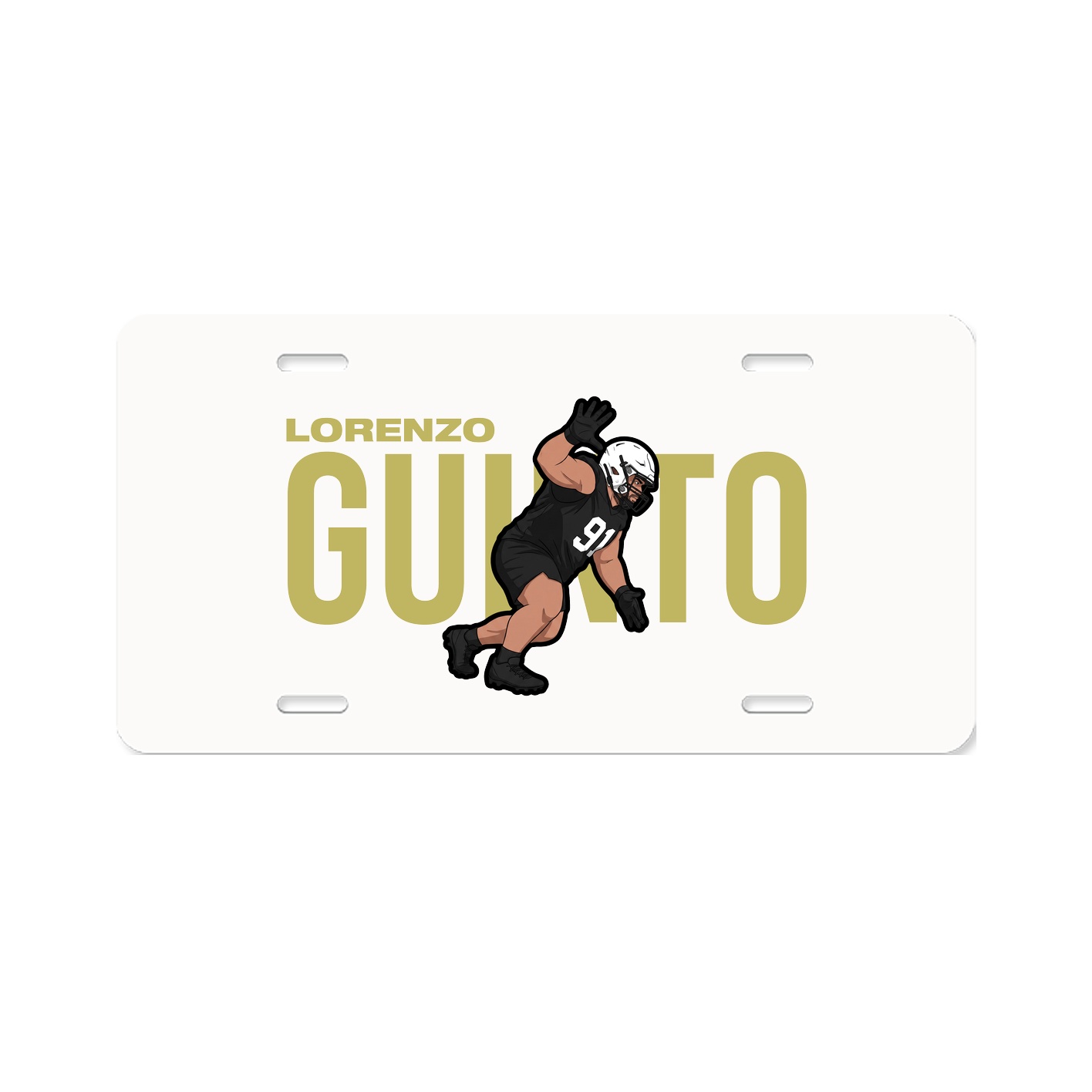 License Plate — Player Name in Classic