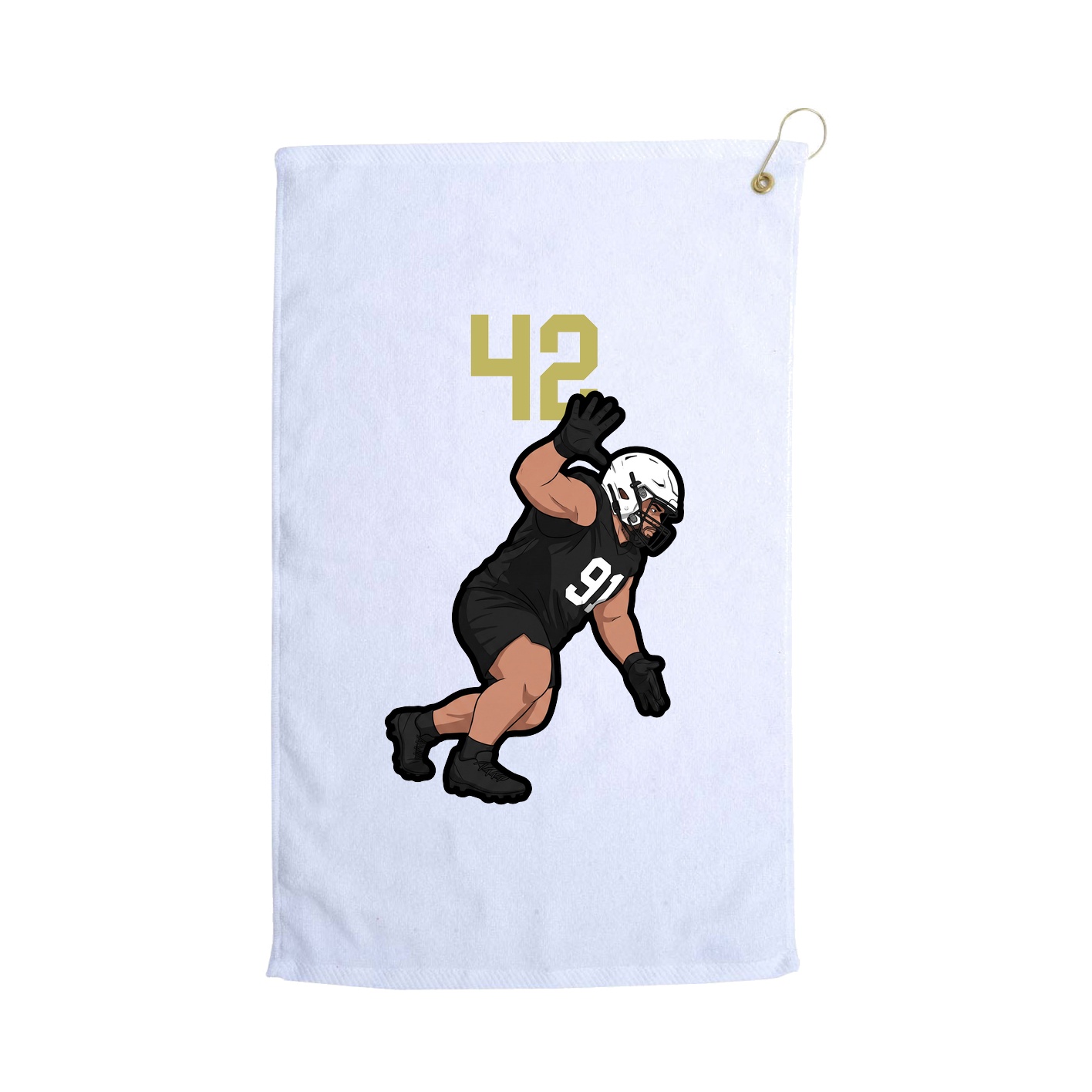 Golf Towel — Number Top in White