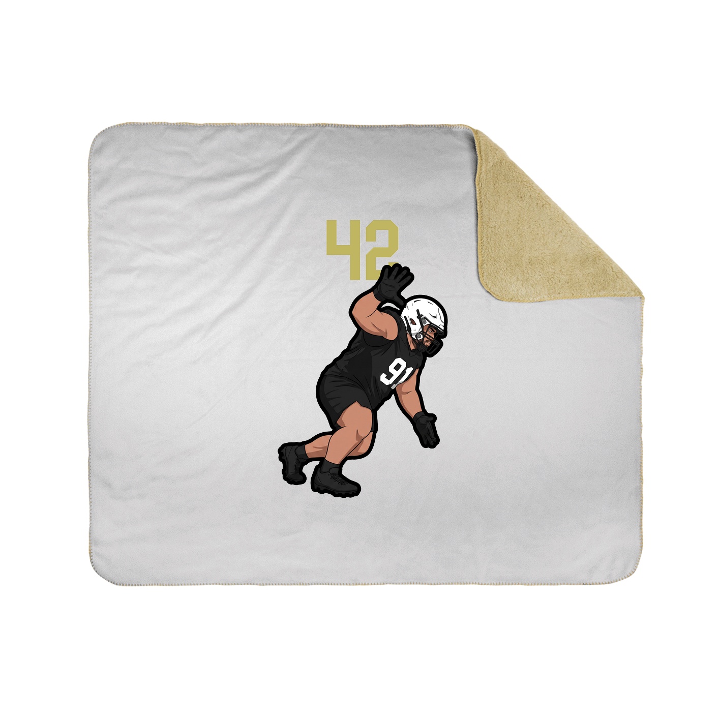 Throw Blanket — Number Top in White