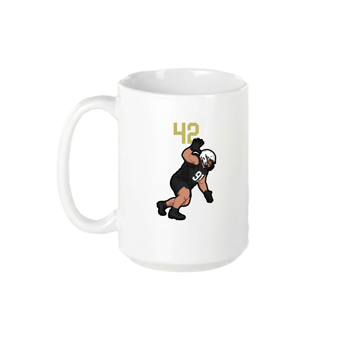 15oz Coffee Mug — Number Top in White