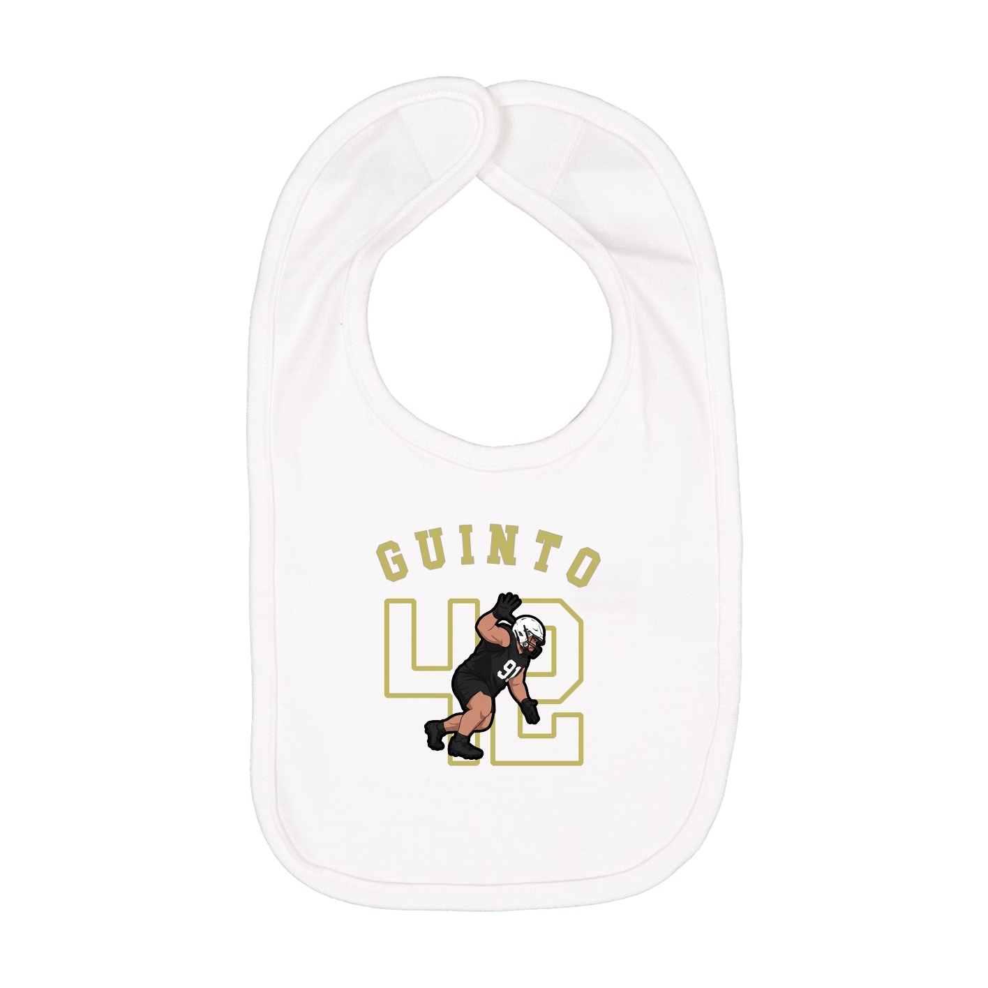 Infant Bib — Shirsey Arch in White