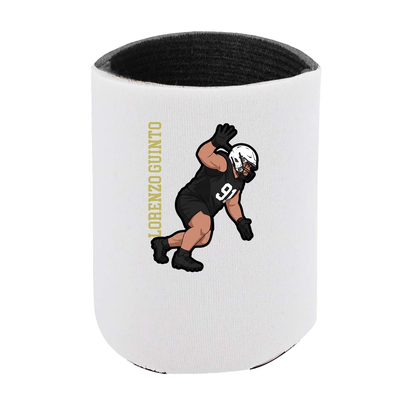 Can Holder — Name Vertical in White