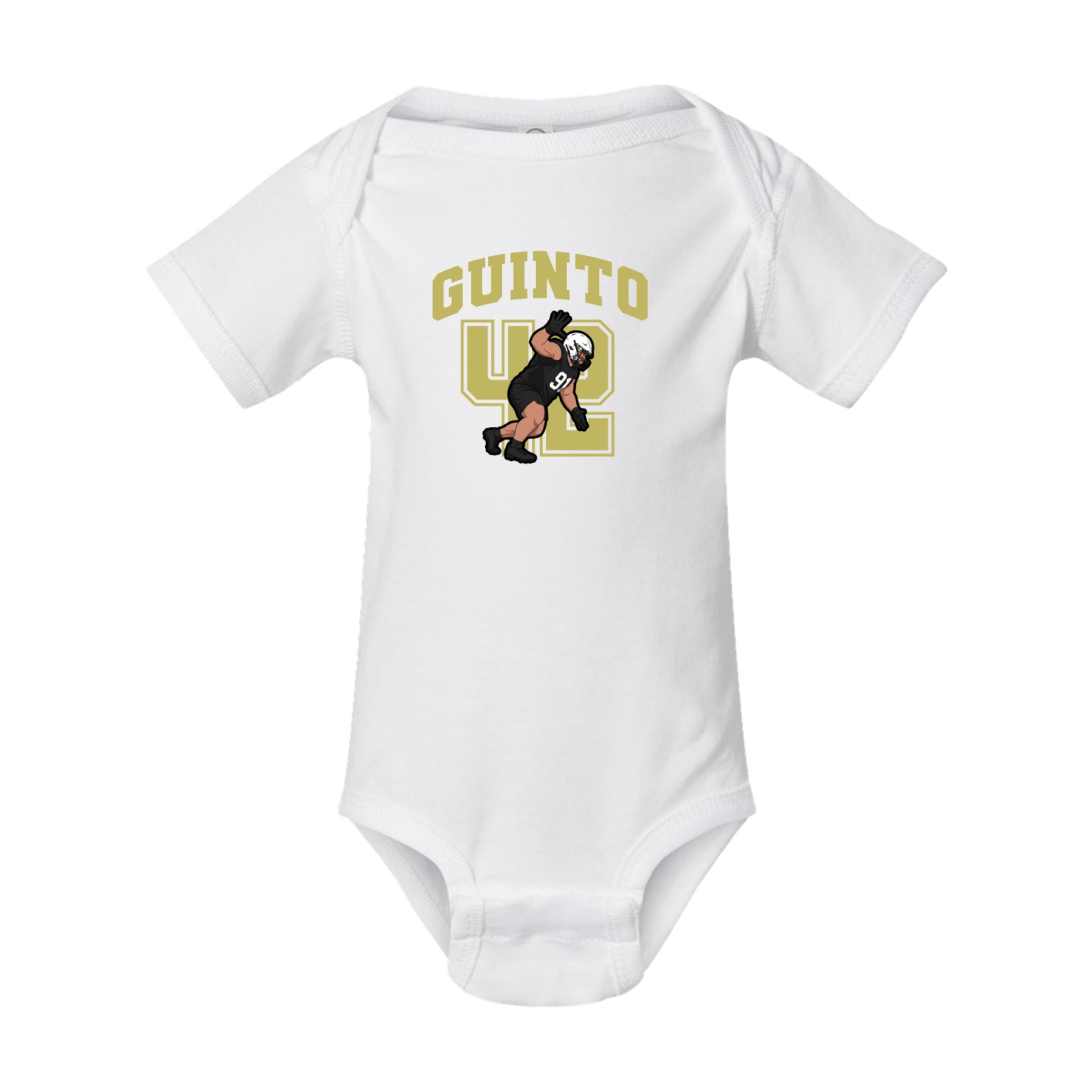 Baby Onesie — Number in White