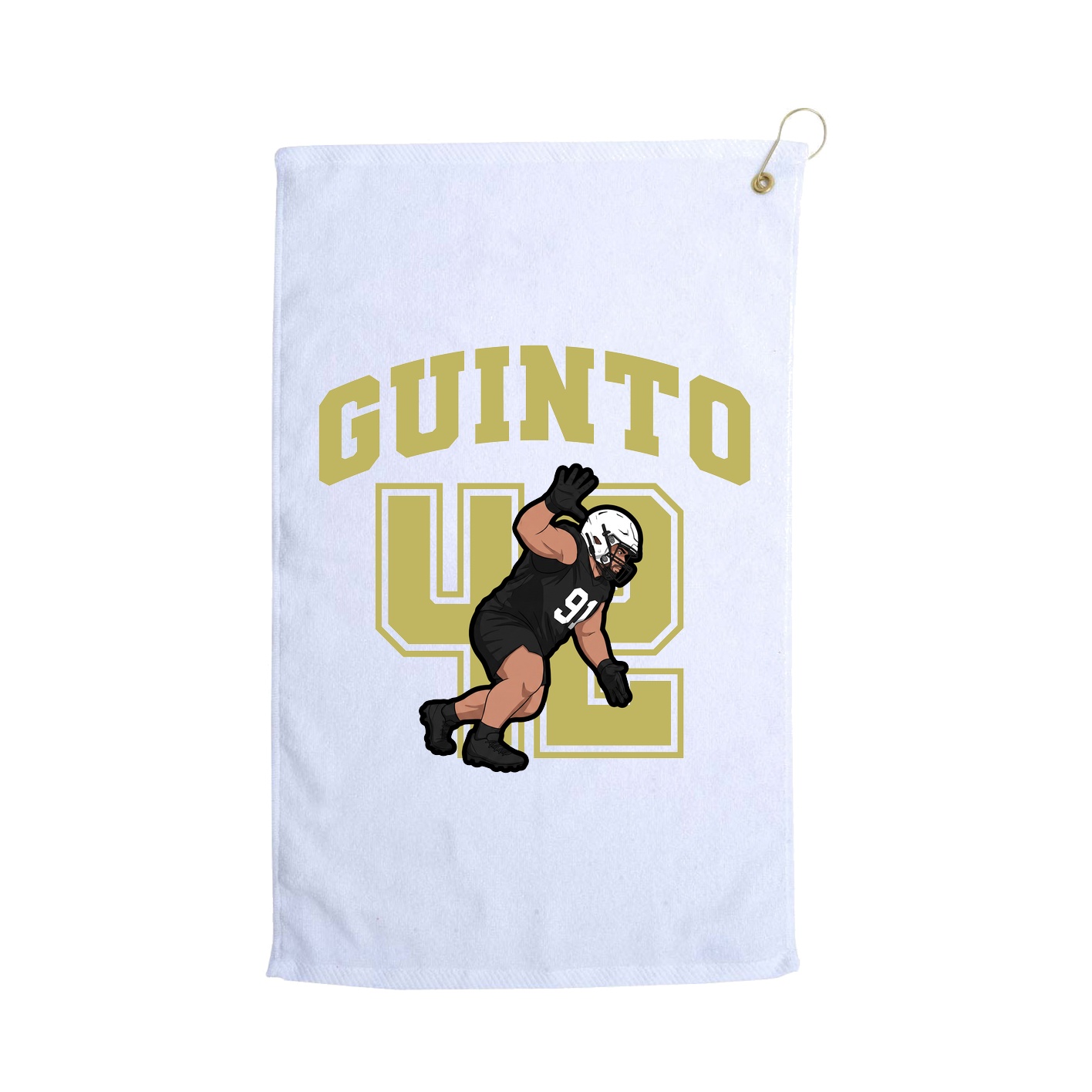 Golf Towel — Number in White