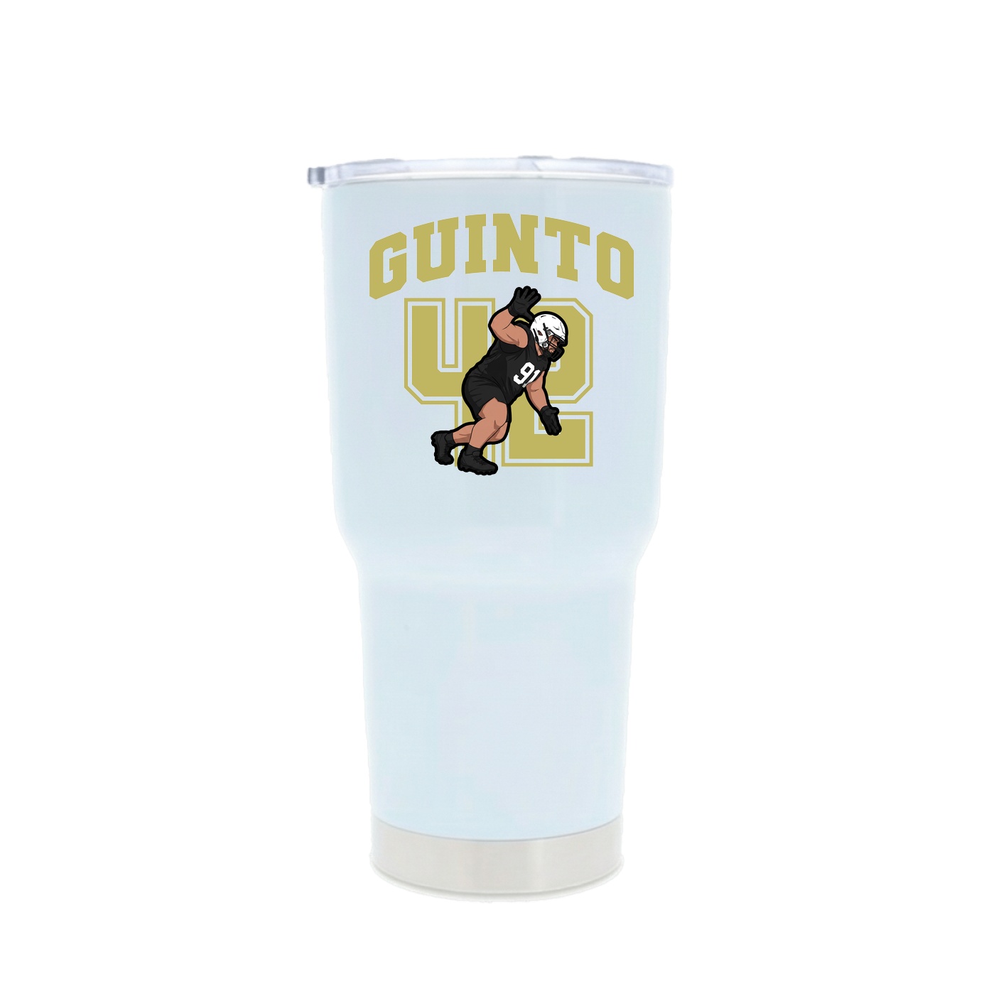 30oz Stainless Steel Tumbler — Number in White