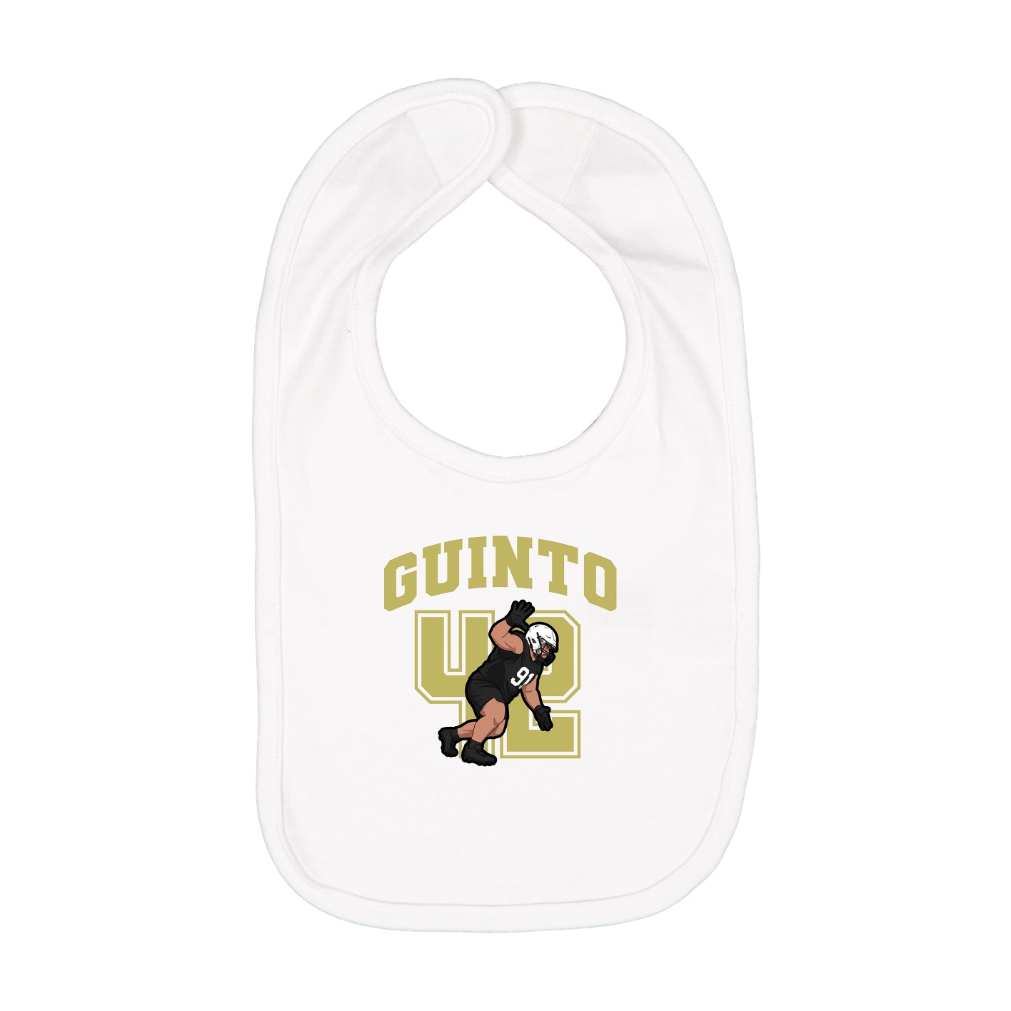 Infant Bib — Number in White