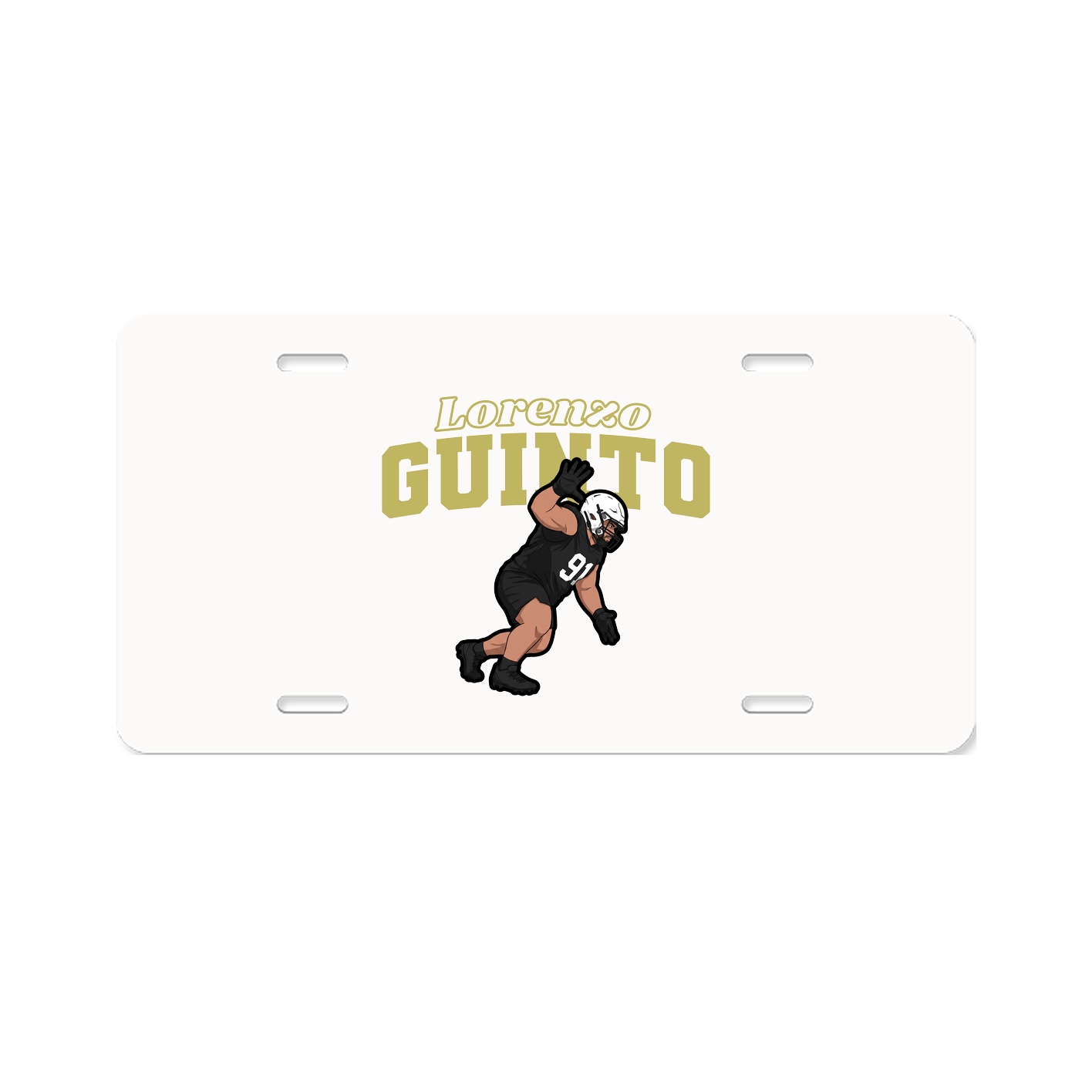 License Plate — Name Arch in Classic