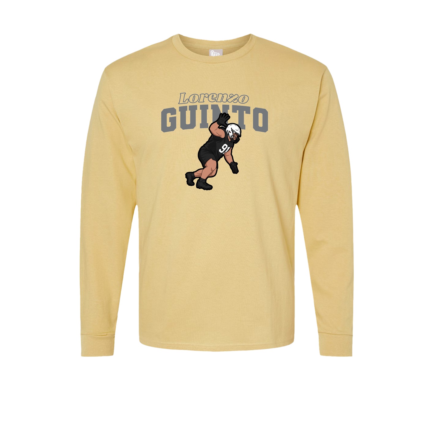 Long Sleeve Tee — Name Arch in Vegas Gold