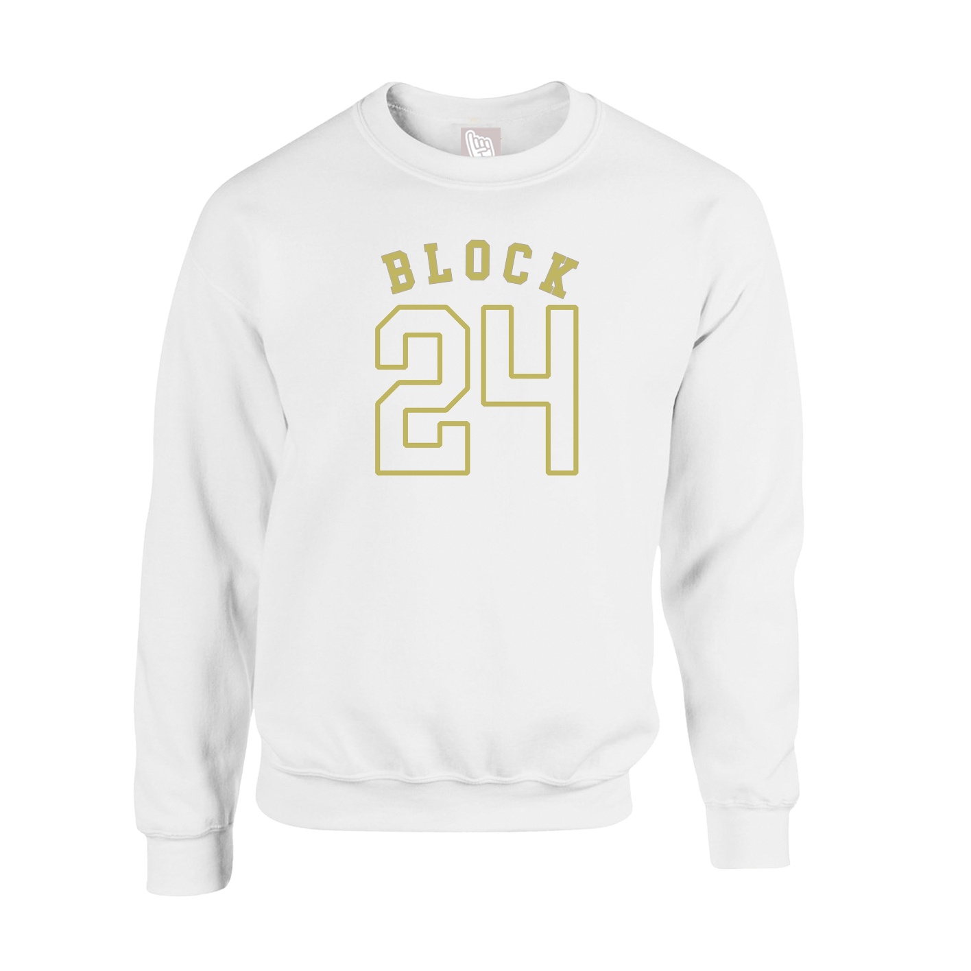 Fleece Crew — Shirsey Arch in White
