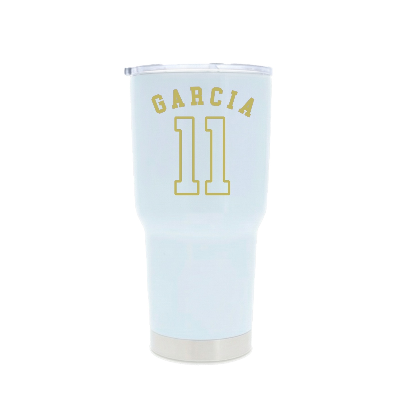 30oz Stainless Steel Tumbler — Shirsey Arch in White