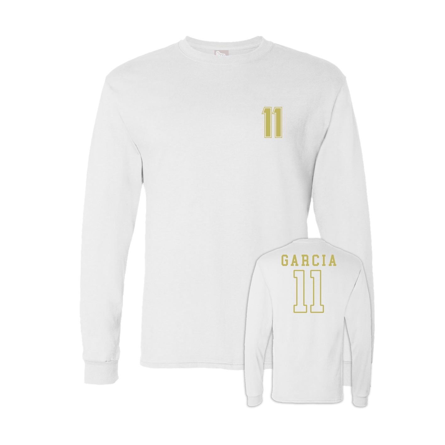 Long Sleeve Tee — Chest Back in White