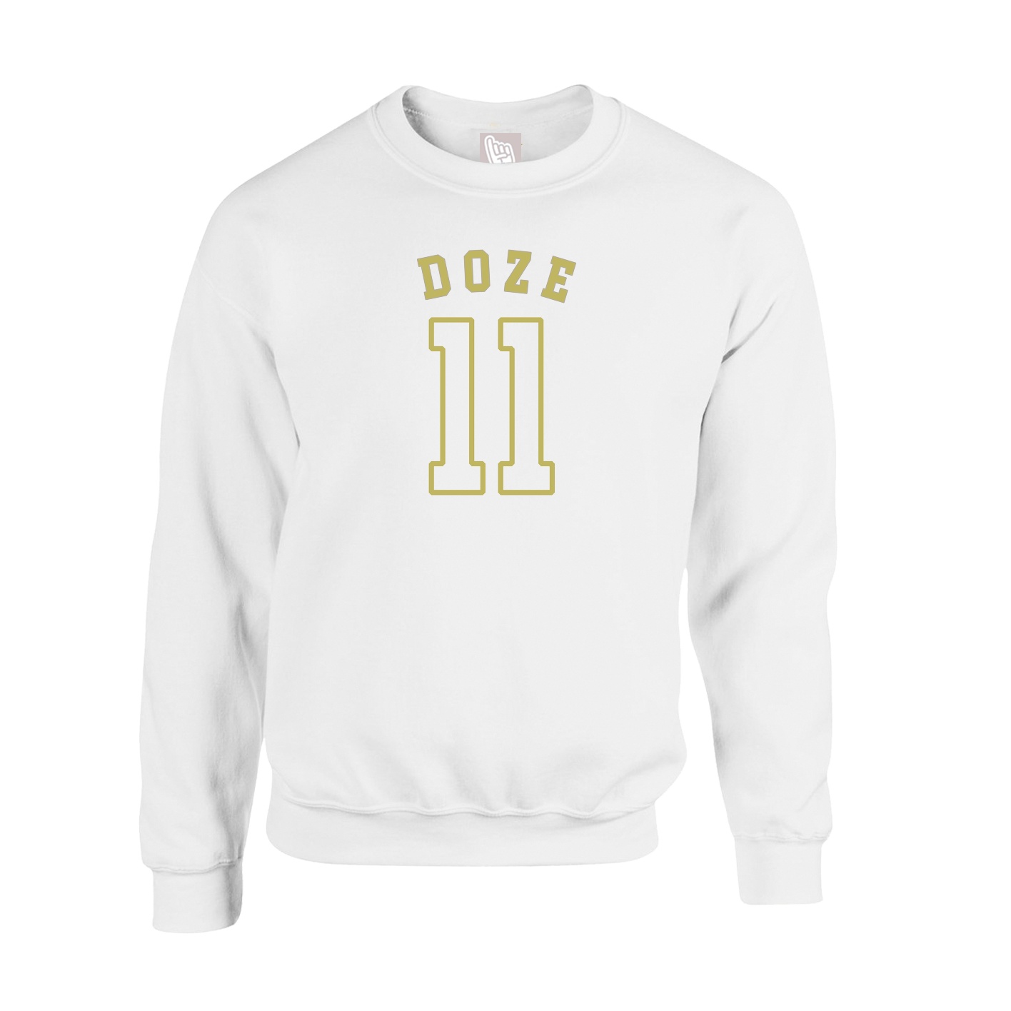 Fleece Crew — Shirsey Arch in White