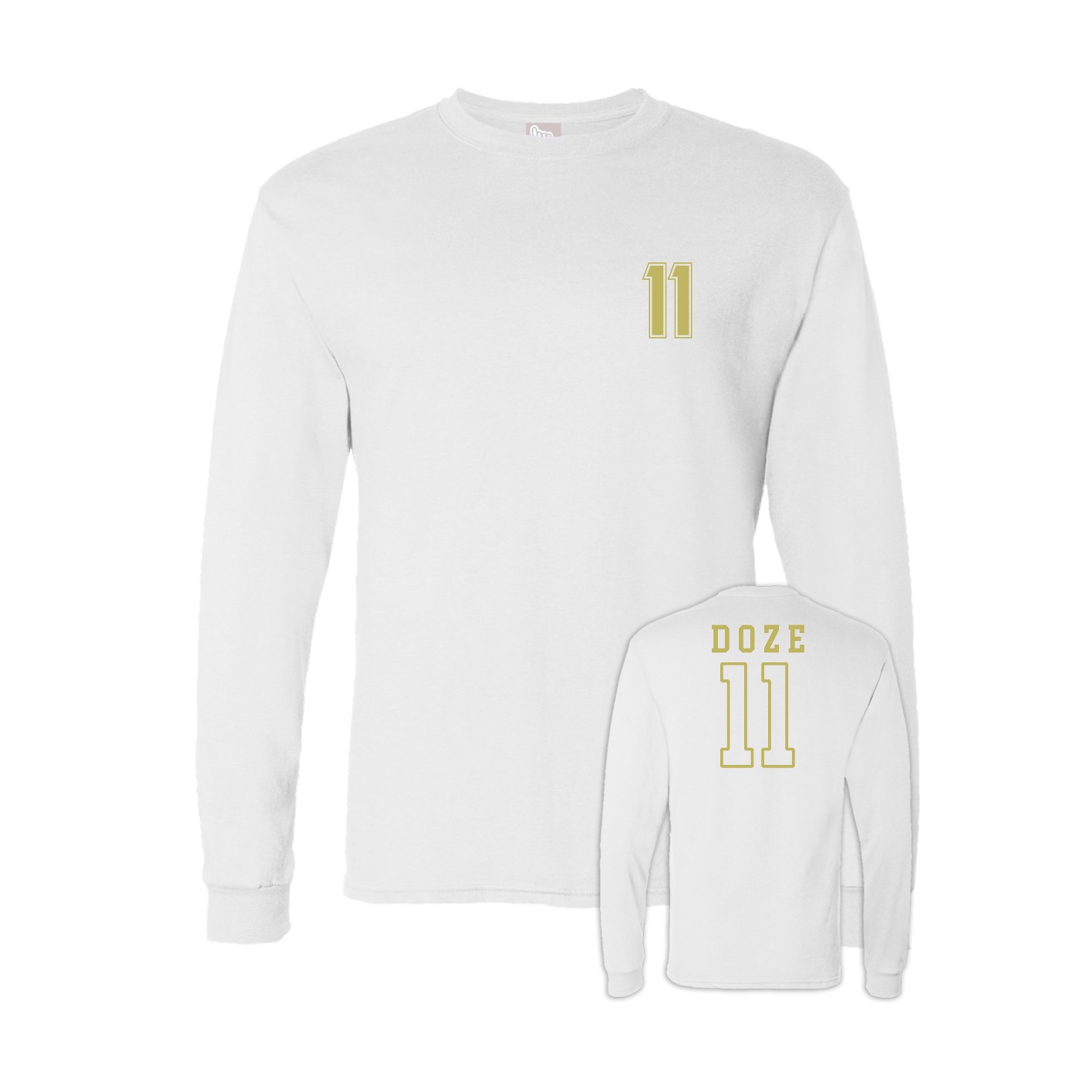 Long Sleeve Tee — Chest Back in White
