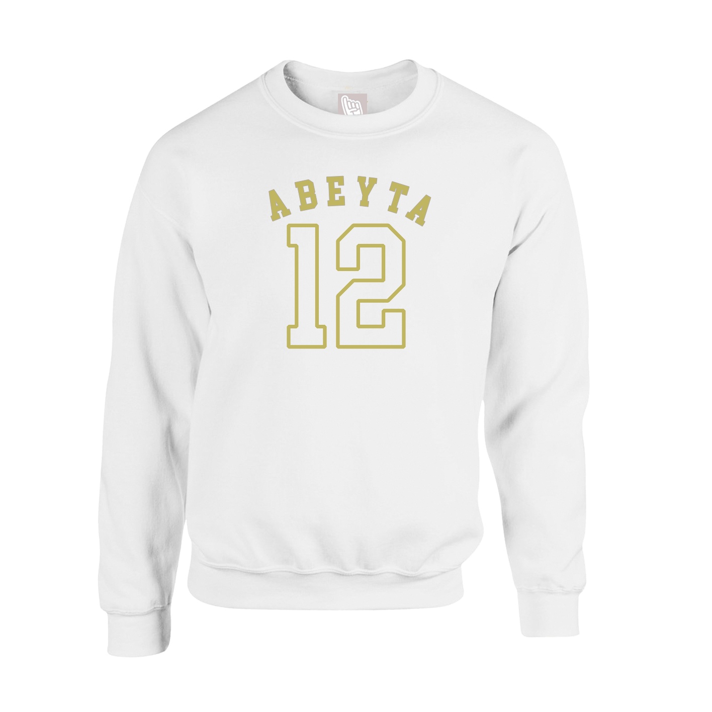 Fleece Crew — Shirsey Arch in White