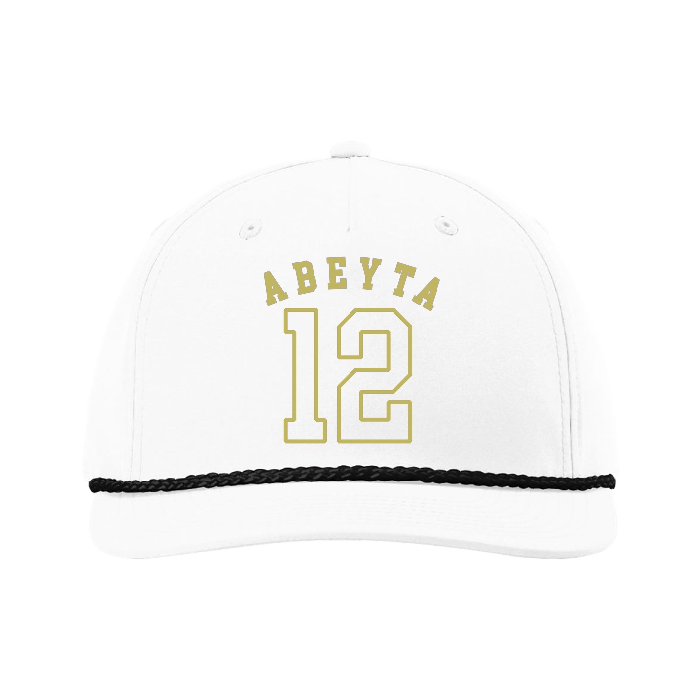 Five-Panel Classic Rope Cap — Shirsey Arch in White