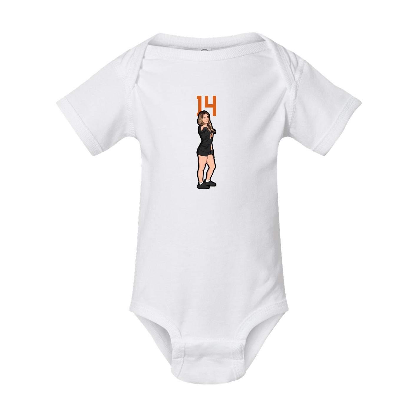 Baby Onesie — Number Top in White