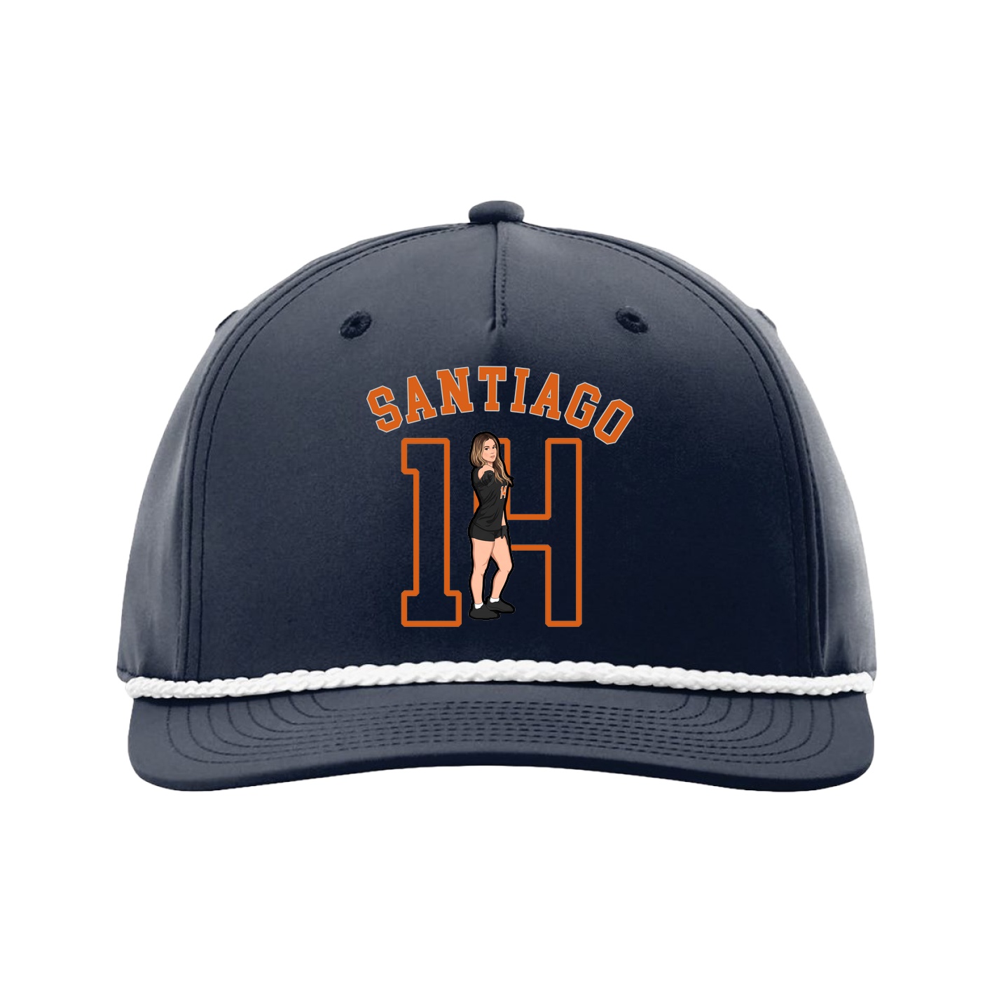 Five-Panel Classic Rope Cap — Shirsey Arch in Navy
